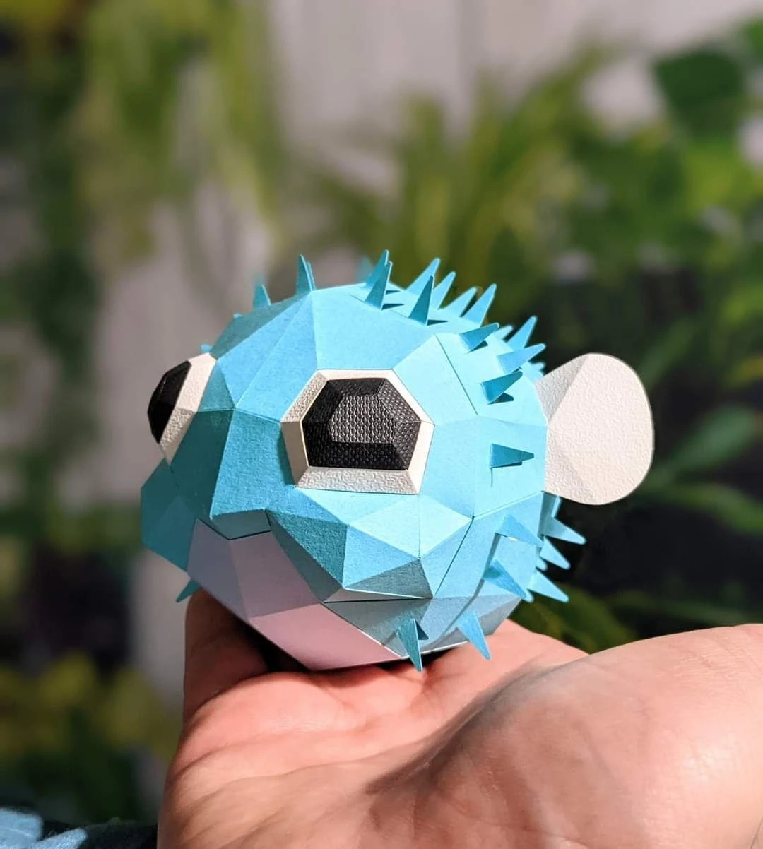 Mini Globu Papercraft, Lowpoly Papercraft, Fovea - Papercraft - Nonitt