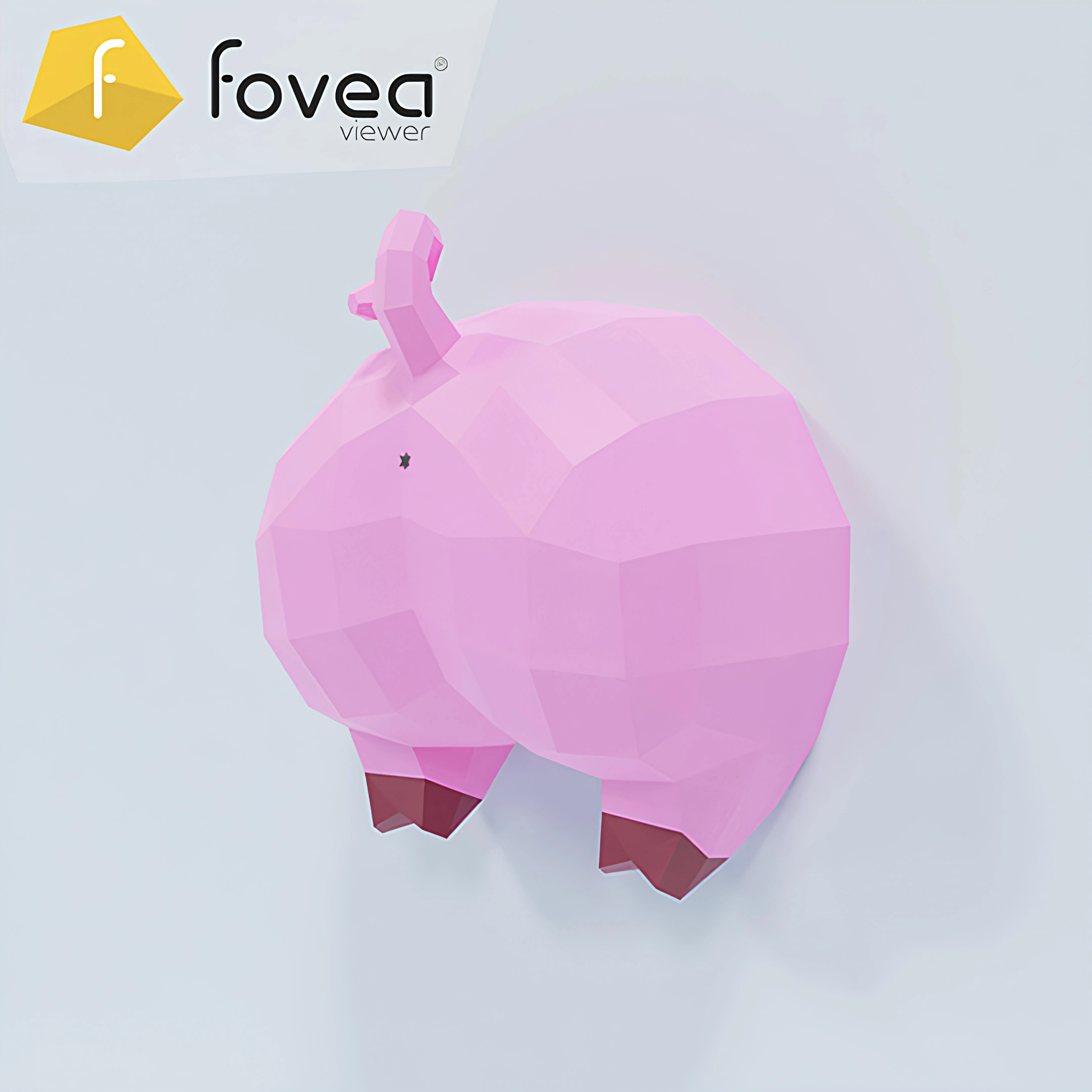 Cucul Cochonou (Pig Bottom) Papercraft, Lowpoly Papercraft, Fovea - Papercraft - Nonitt