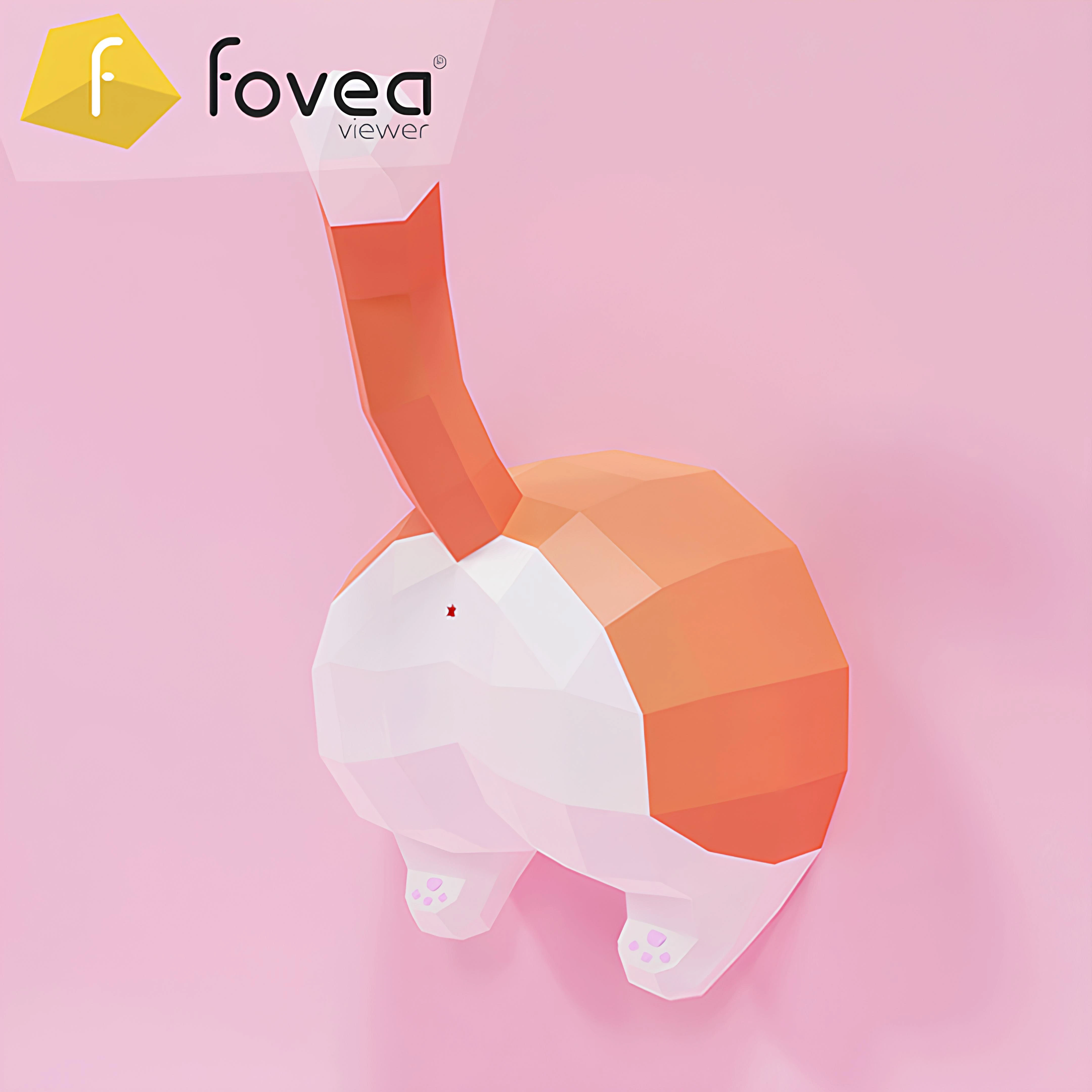 Cucul Miaou (Cat Bottom) Papercraft, Lowpoly Papercraft, Fovea - Papercraft - Nonitt