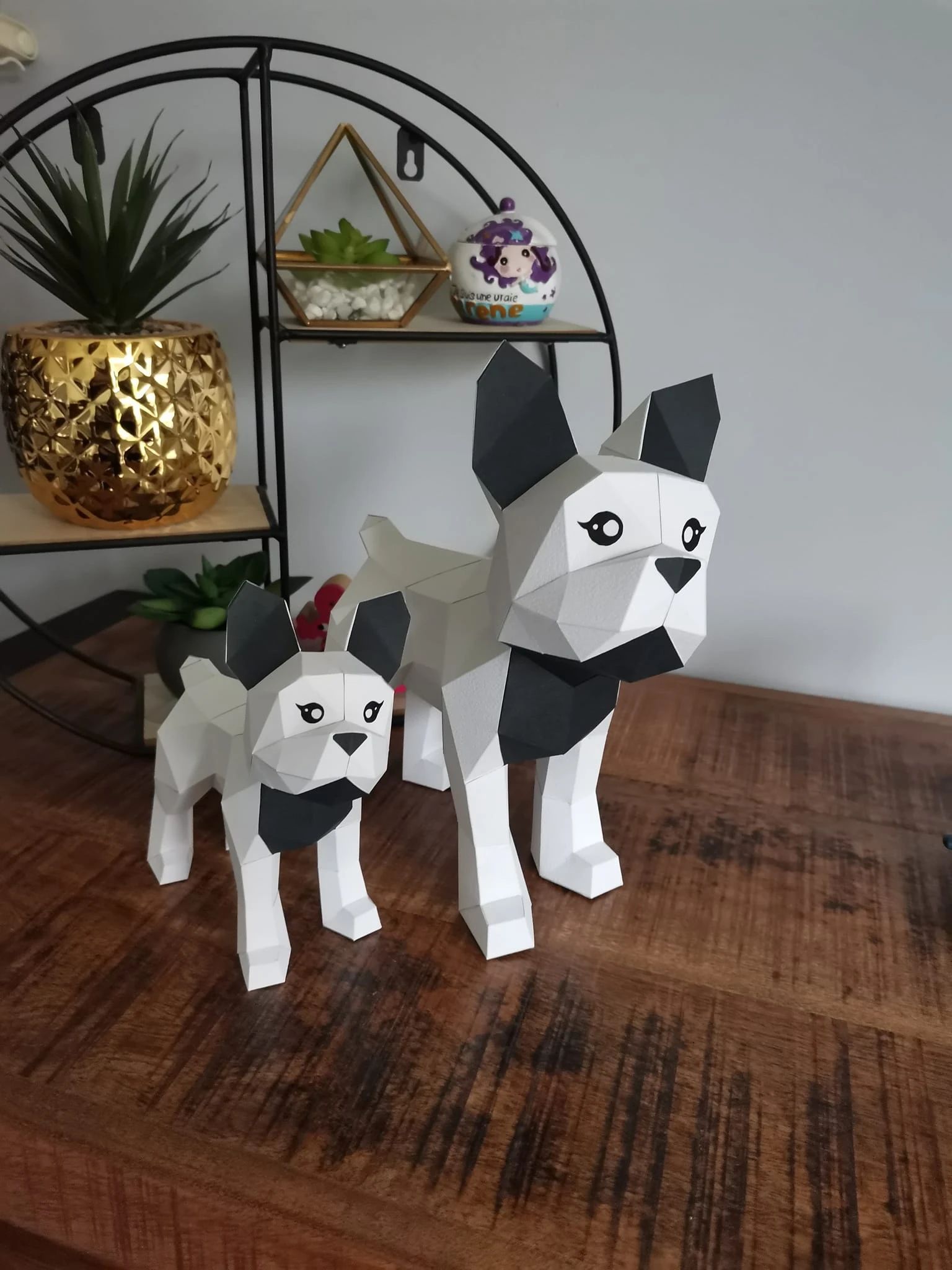 Mini Bulldog Papercraft, Lowpoly Papercraft, Fovea - Papercraft - Nonitt