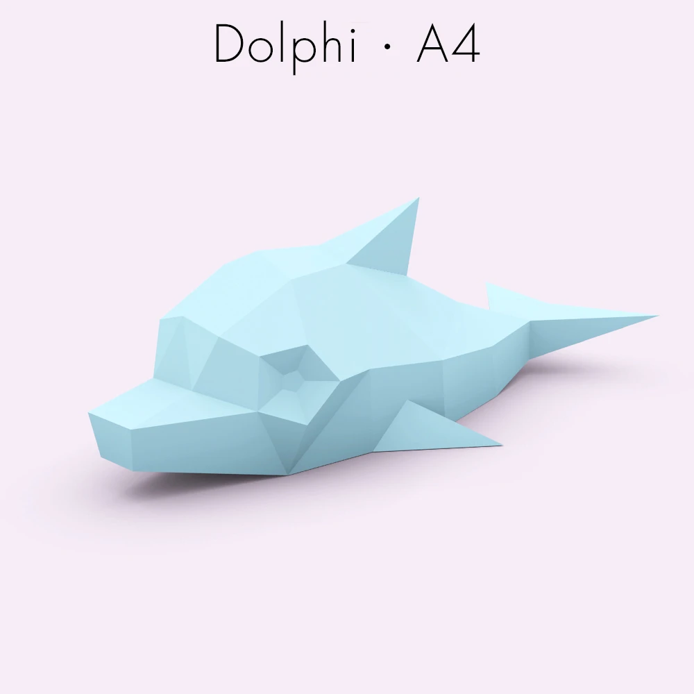 Dolphi (Dolphin) Papercraft, Lowpoly Papercraft, Fovea - Papercraft - Nonitt