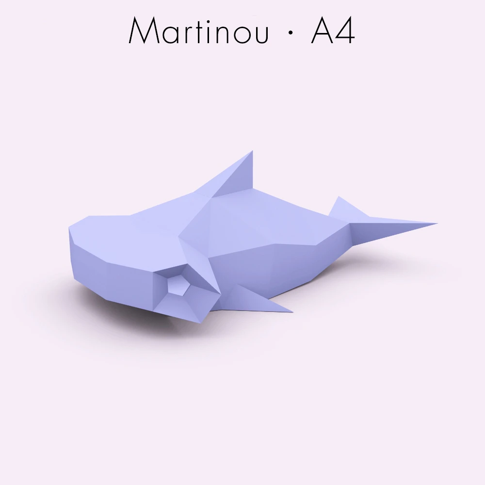 Martinou (Hammerhead Sharks) Papercraft, Lowpoly Papercraft, Fovea - Papercraft - Nonitt