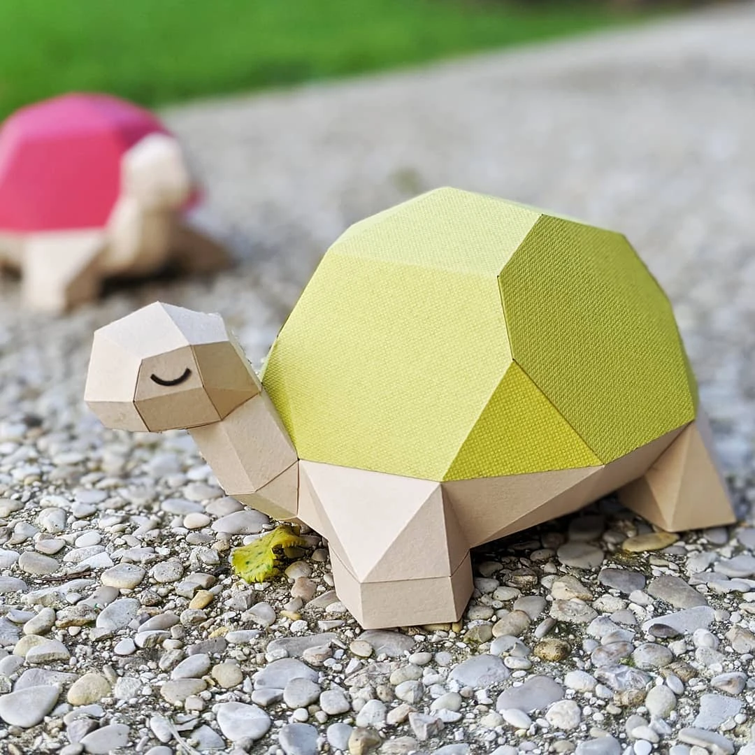 Turtle Terry Papercraft, Lowpoly Papercraft, Fovea - Papercraft - Nonitt