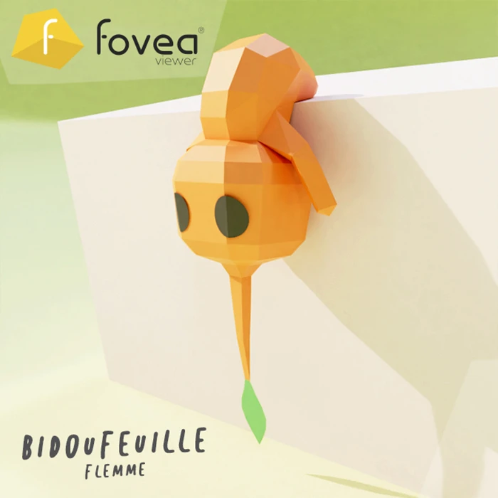 Bidoufeuille Flemme Papercraft, Lowpoly Papercraft, Fovea - Papercraft - Nonitt