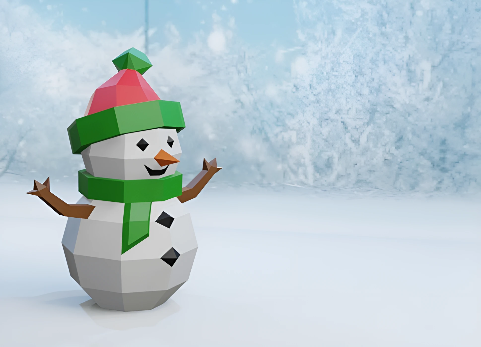 Snowman/ DiY Craft/ Template PDF/ Low Poly/ Papercraft Christmas/ 3D Christmas/ Craft/ Home decor