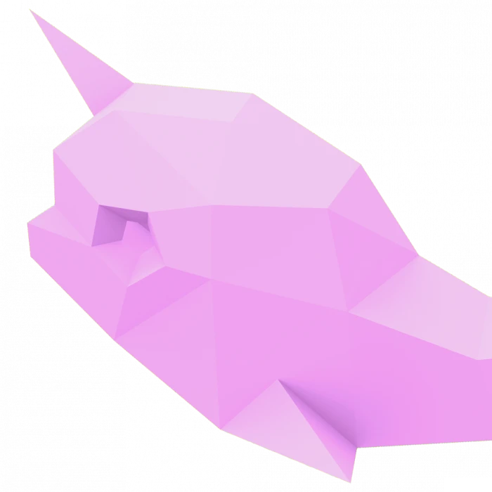 Narvalo (Narwhal / Unicorn Whale) Papercraft, Lowpoly Papercraft, Fovea - Papercraft - Nonitt