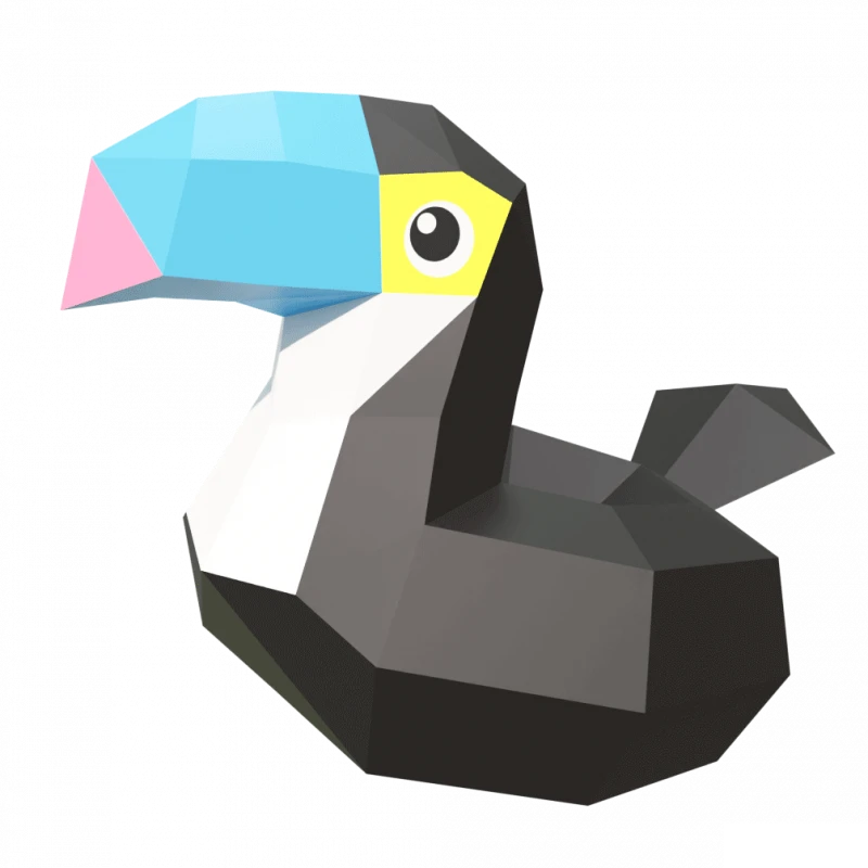 Toutican Buoy (Toucan Buoy) Papercraft, Lowpoly Papercraft, Fovea - Papercraft - Nonitt