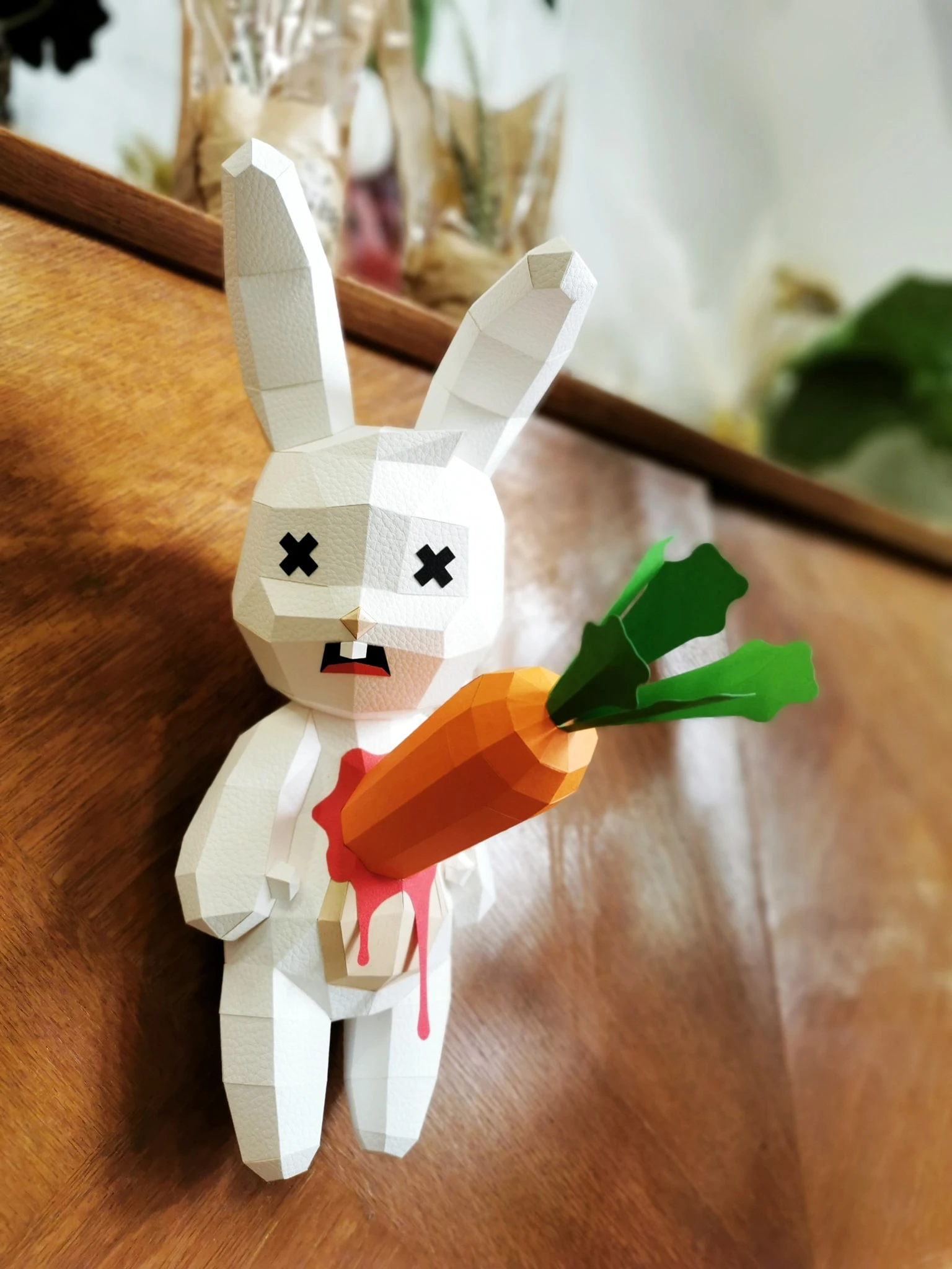 Milkshake Empalé (Rabbit Dead By Carrot) Papercraft, Lowpoly Papercraft, Fovea - Papercraft - Nonitt