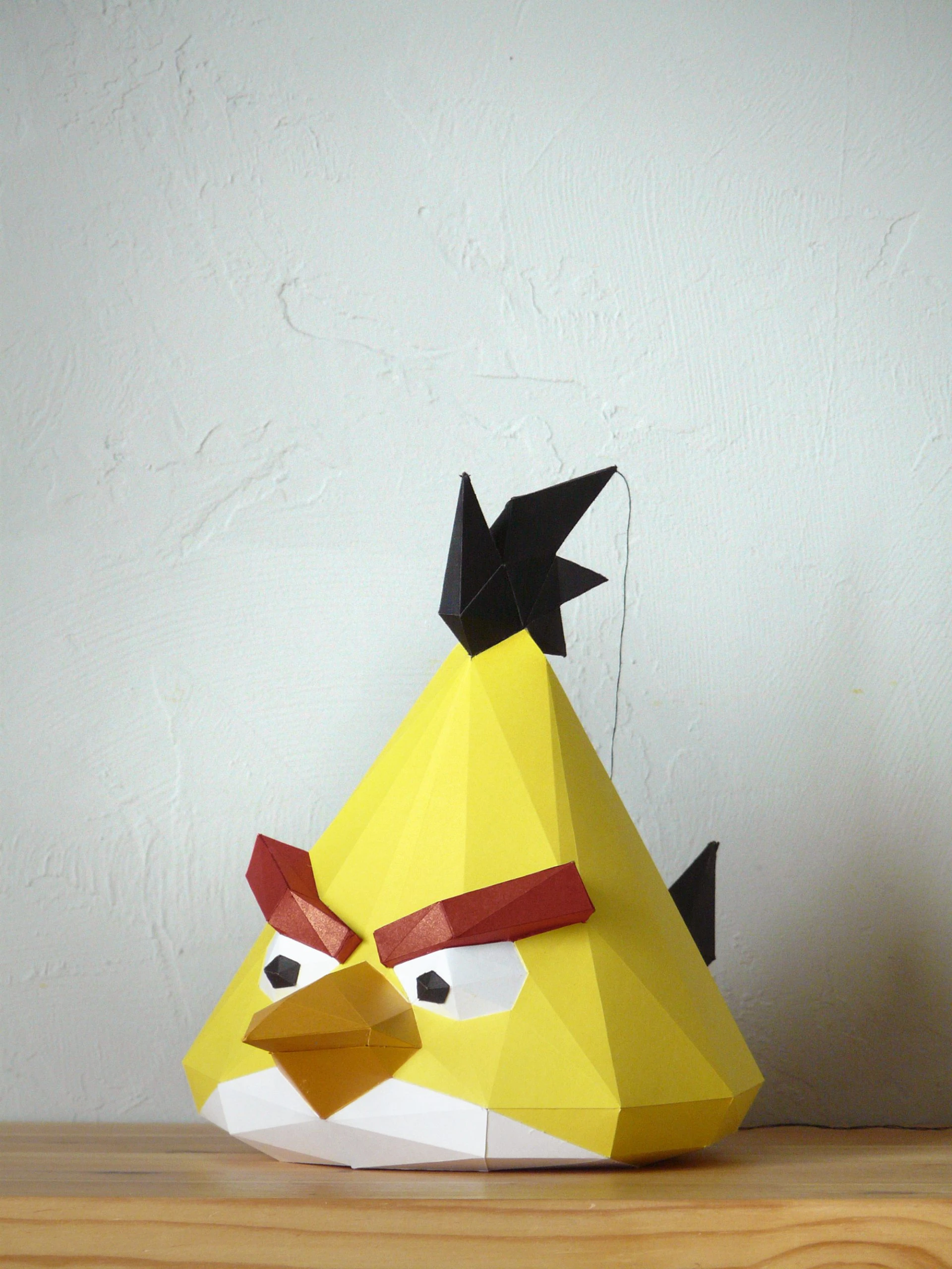 DIY 3d papercraft Angry Bird Chuck PDF Templates Low Poly SweetHeartyThings