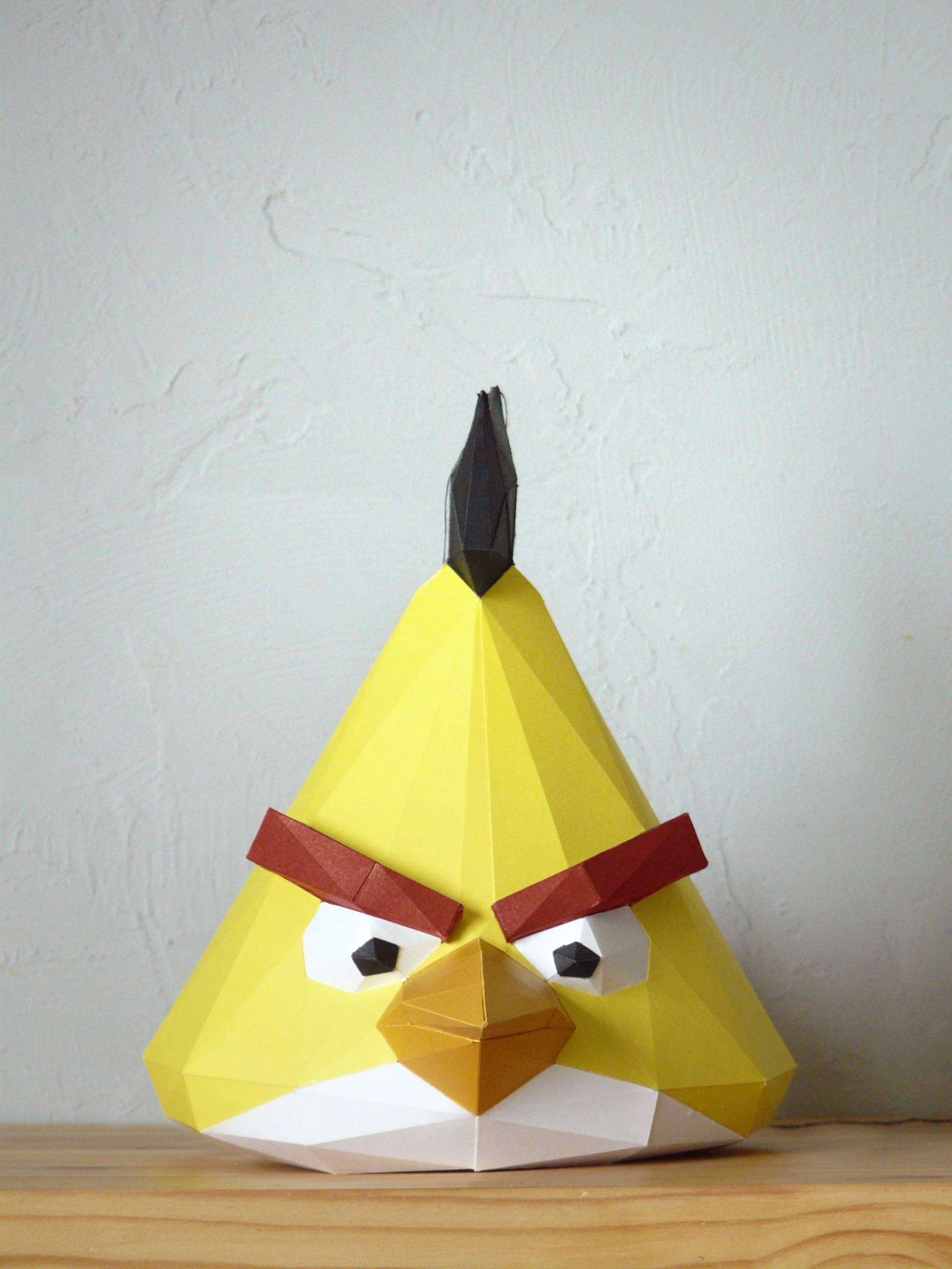 DIY 3d papercraft Angry Bird Chuck PDF Templates Low Poly SweetHeartyThings