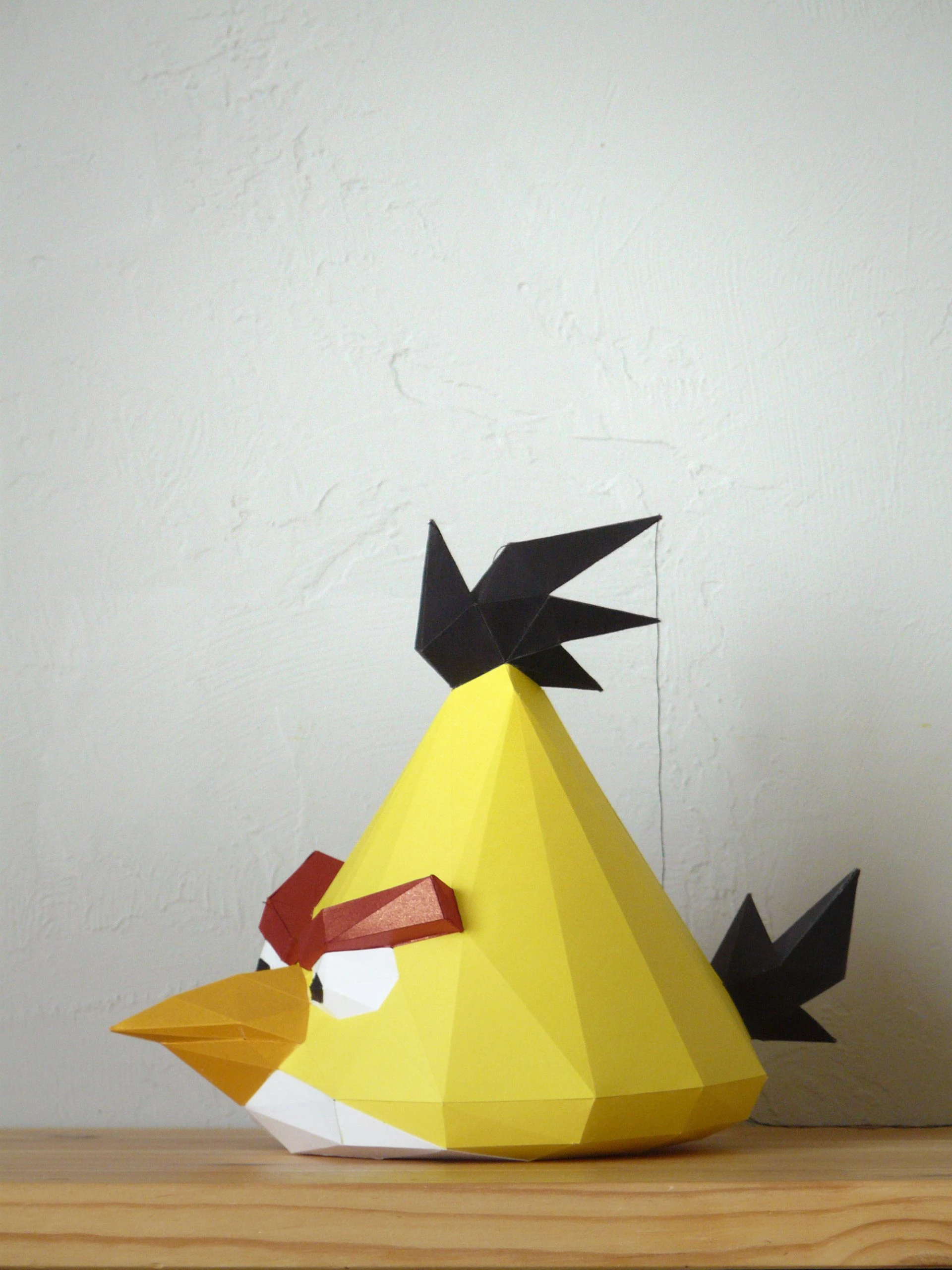 DIY 3d papercraft Angry Bird Chuck PDF Templates Low Poly SweetHeartyThings