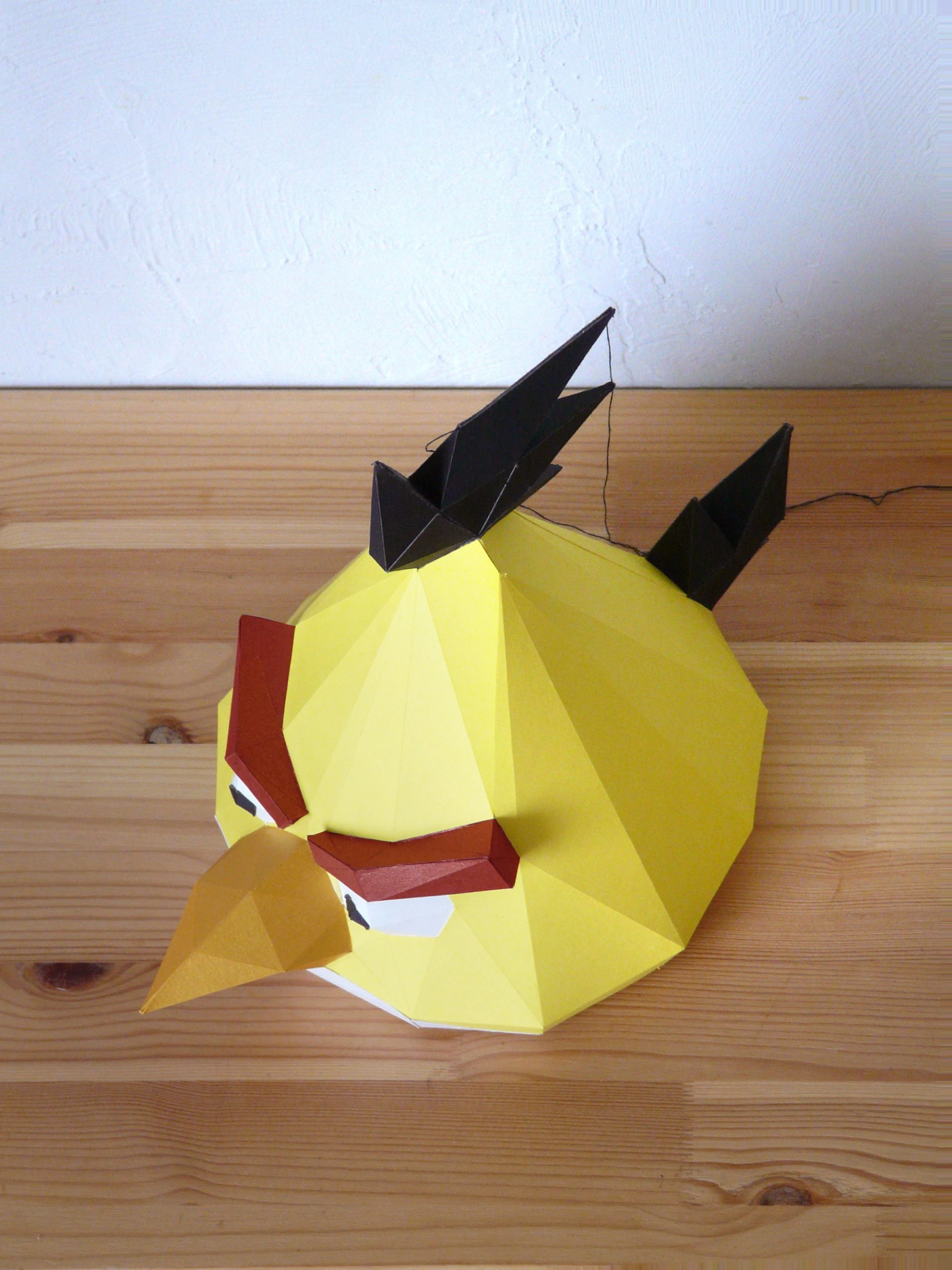 DIY 3d papercraft Angry Bird Chuck PDF Templates Low Poly SweetHeartyThings