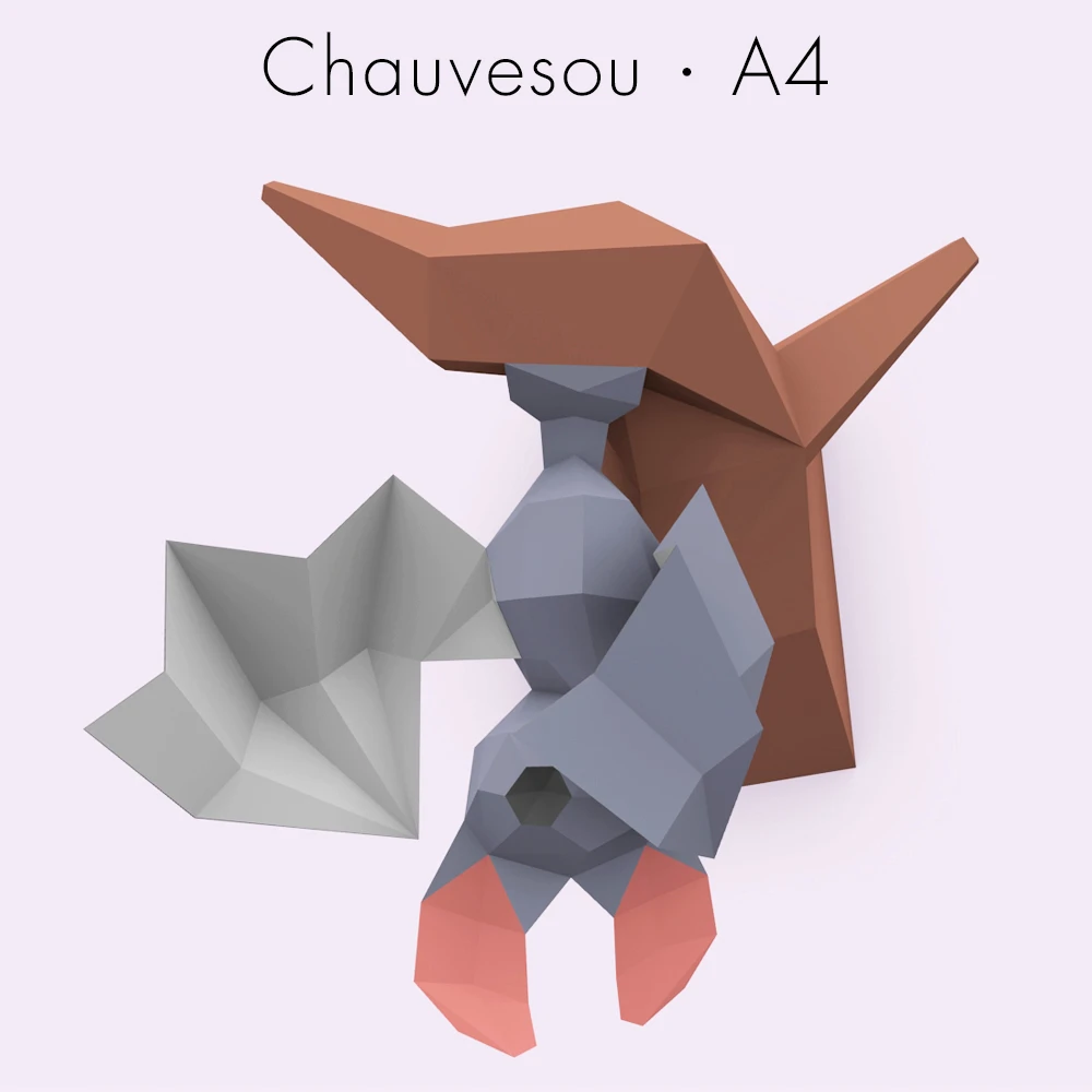 Chauvesou (Bat) Papercraft, Lowpoly Papercraft, Fovea - Papercraft - Nonitt