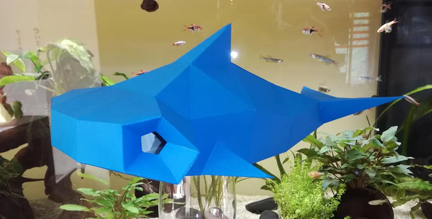 Martinou (Hammerhead Sharks) Papercraft, Lowpoly Papercraft, Fovea - Papercraft - Nonitt