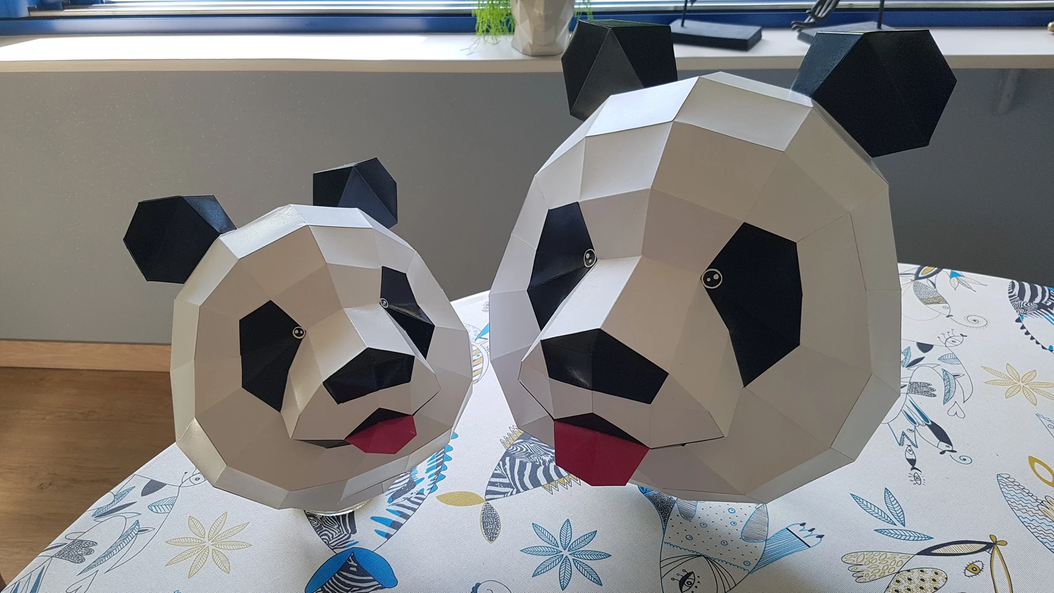 Pandi (Panda) Head Wall Papercraft, Lowpoly Papercraft, Fovea - Papercraft - Nonitt