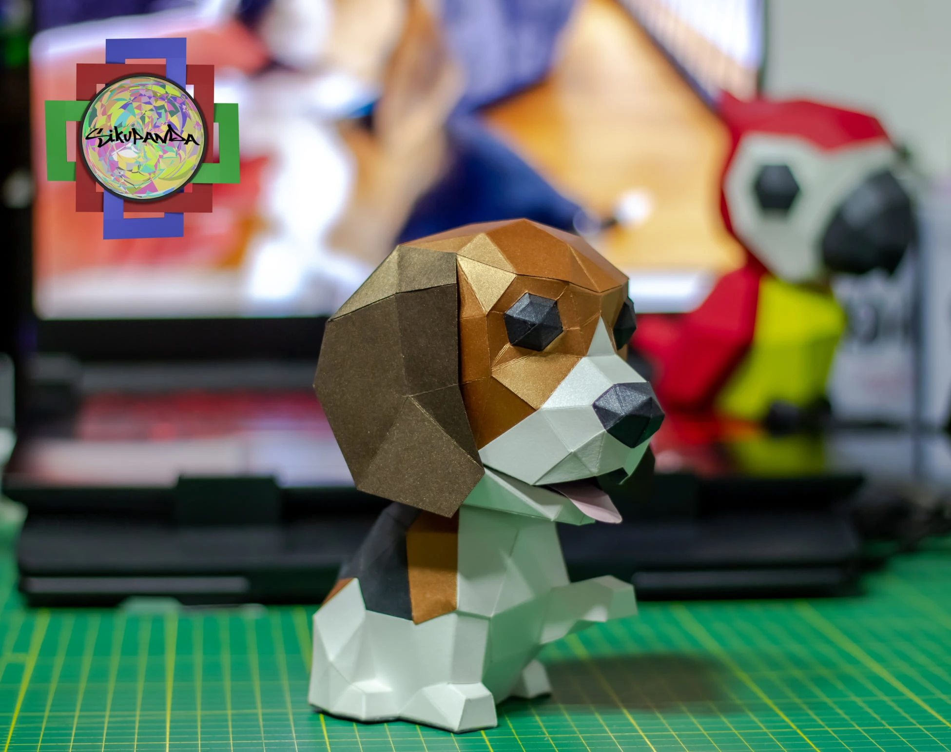 Wobble Beagle Papercraft, Lowpoly Papercraft, Fovea - Papercraft - Nonitt