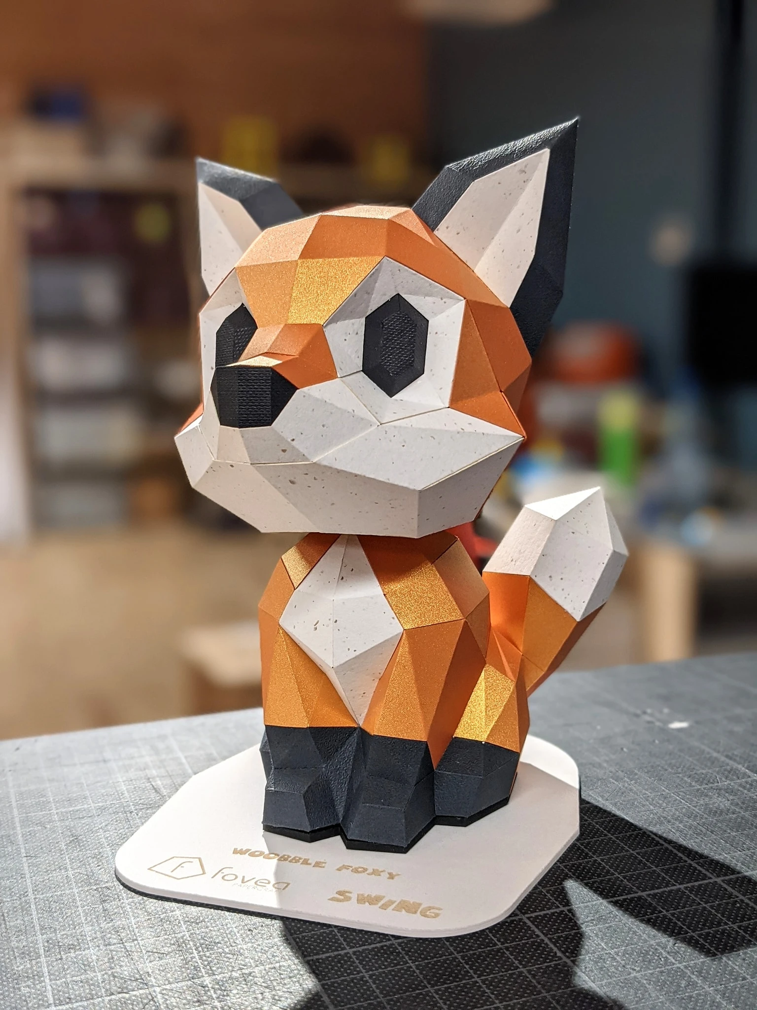 Wobble Foxy (Scan) Papercraft, Lowpoly Papercraft, Fovea - Papercraft - Nonitt