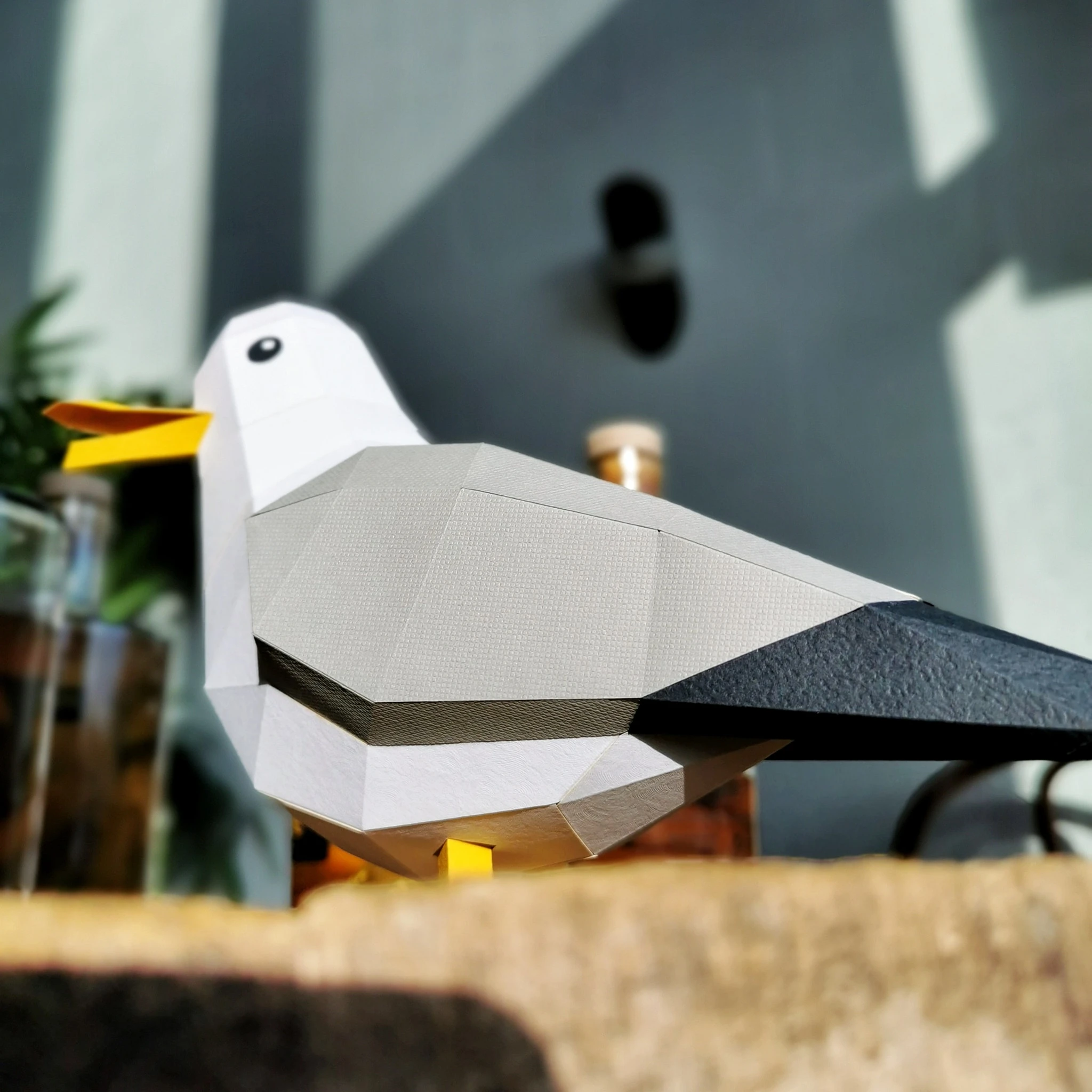 Curious Mouetmouet (Curious Seagull) Papercraft, Lowpoly Papercraft, Fovea - Papercraft - Nonitt