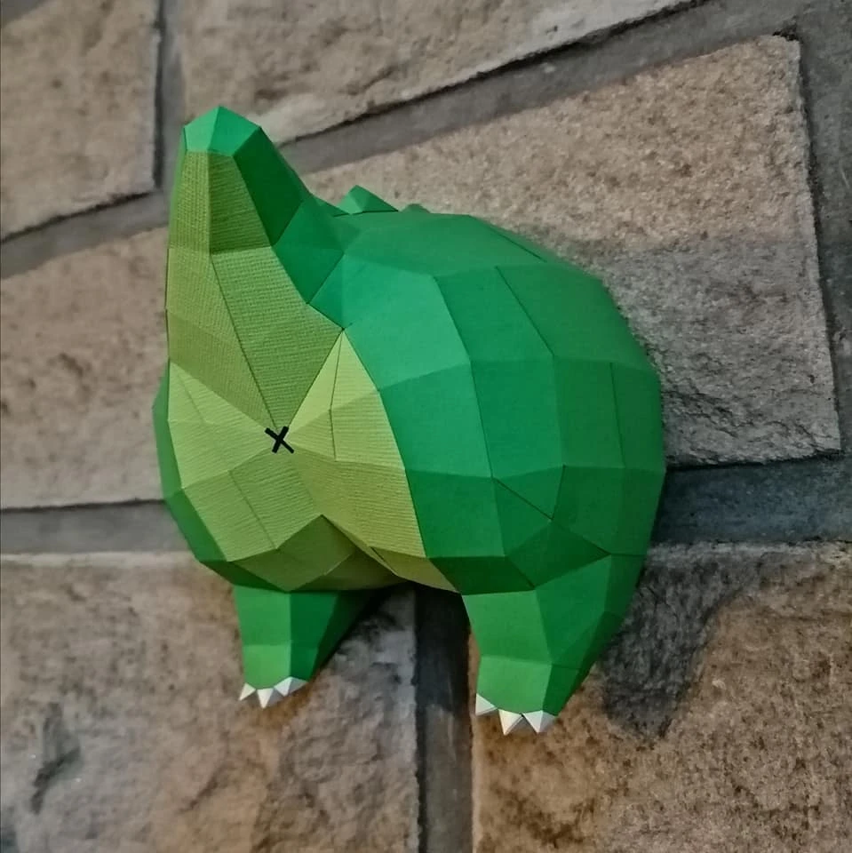 Cucul Croco (Crocodile Bottom) Papercraft, Lowpoly Papercraft, Fovea - Papercraft - Nonitt