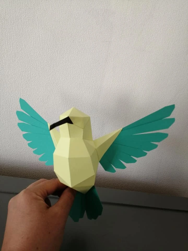 Coolibris (Colibri Hummingbird) Papercraft, Lowpoly Papercraft, Fovea - Papercraft - Nonitt