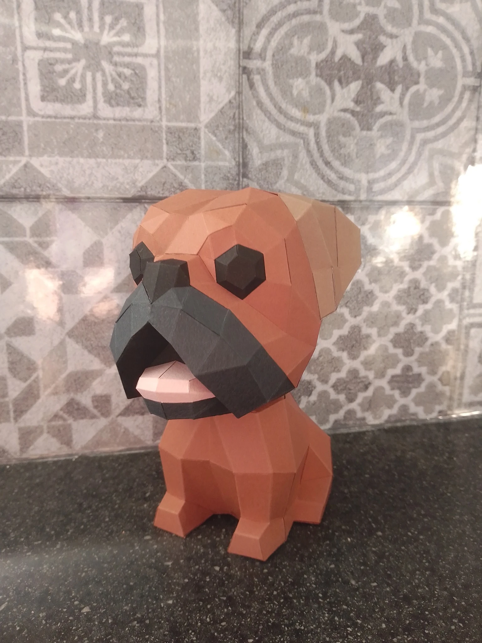 Wobble Molosse Papercraft, Lowpoly Papercraft, Fovea - Papercraft - Nonitt