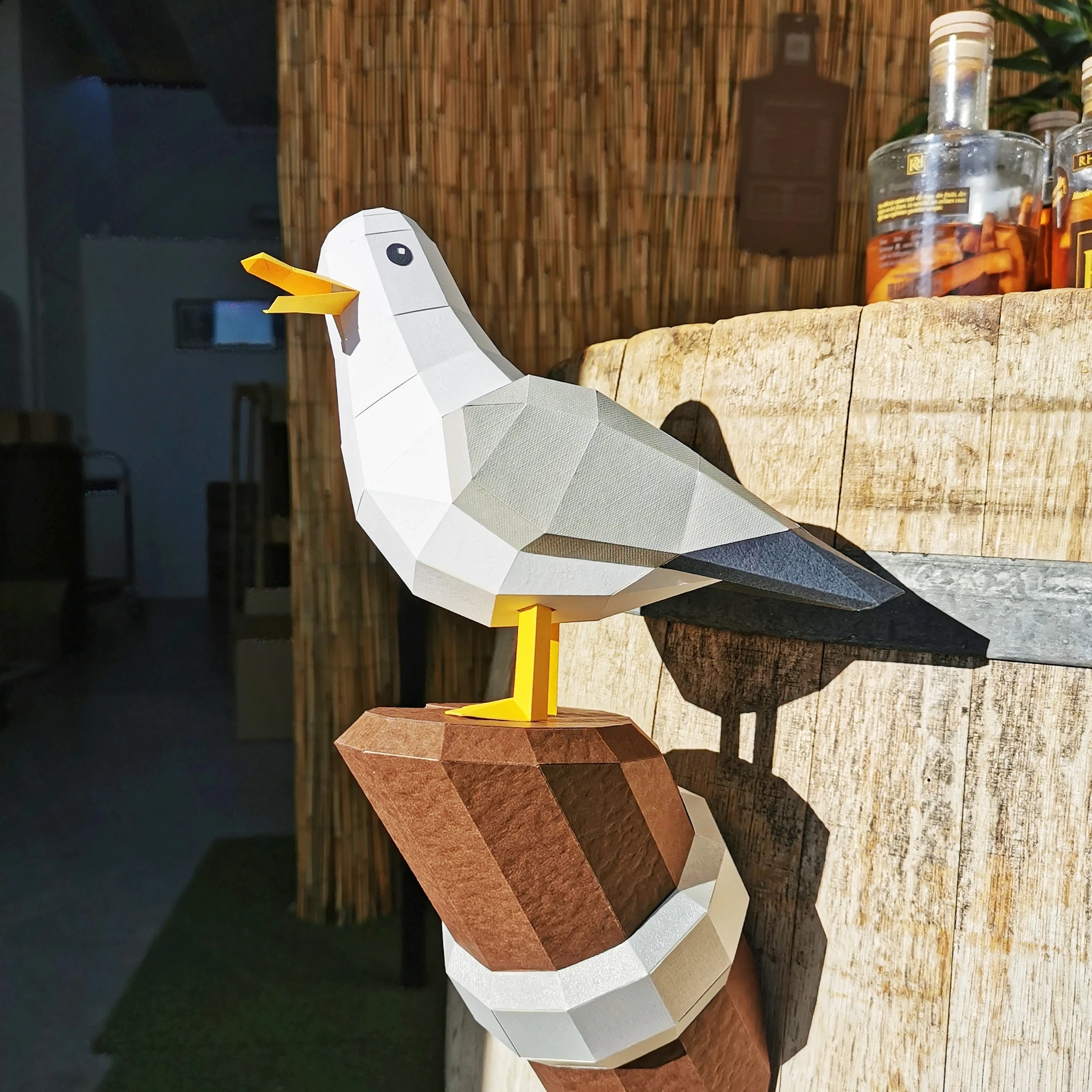 Curious Mouetmouet (Curious Seagull) Papercraft, Lowpoly Papercraft, Fovea - Papercraft - Nonitt