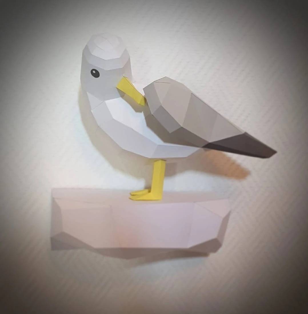 MouetMouet Laveuse (Mouetmouet Washer) Papercraft, Lowpoly Papercraft, Fovea - Papercraft - Nonitt