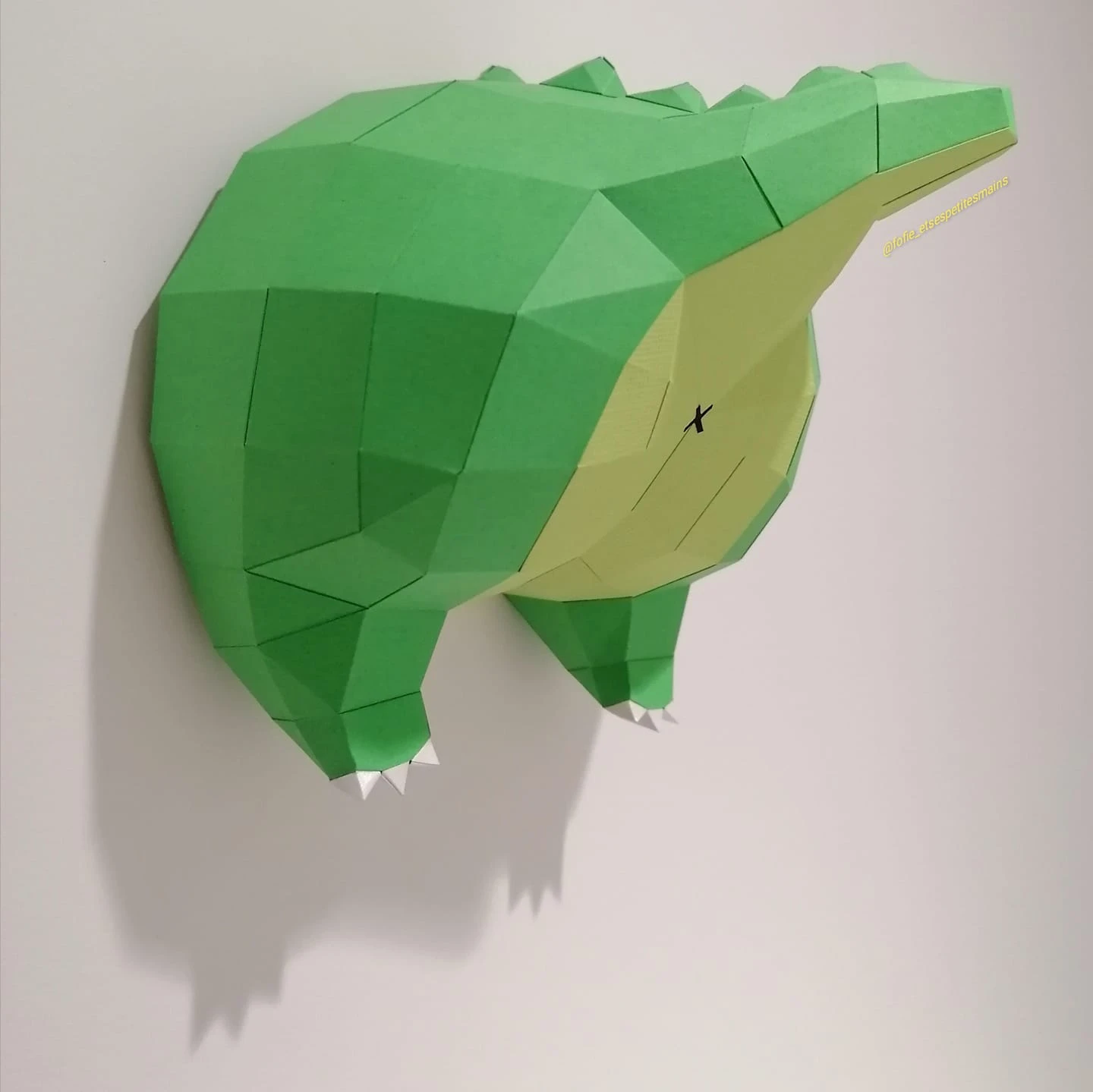 Cucul Croco (Crocodile Bottom) Papercraft, Lowpoly Papercraft, Fovea - Papercraft - Nonitt