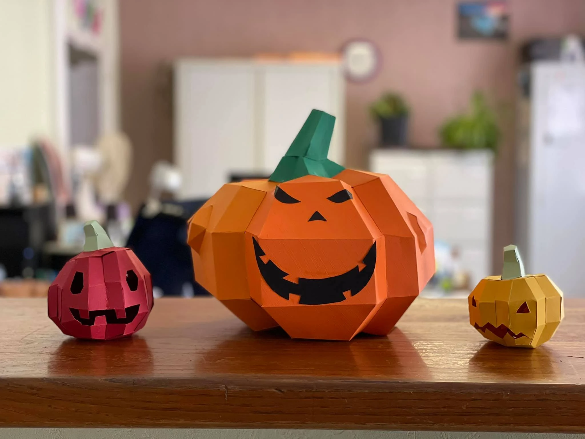 Funky Mini Pumpkin Family Papercraft, Lowpoly Papercraft, Fovea - Papercraft - Nonitt