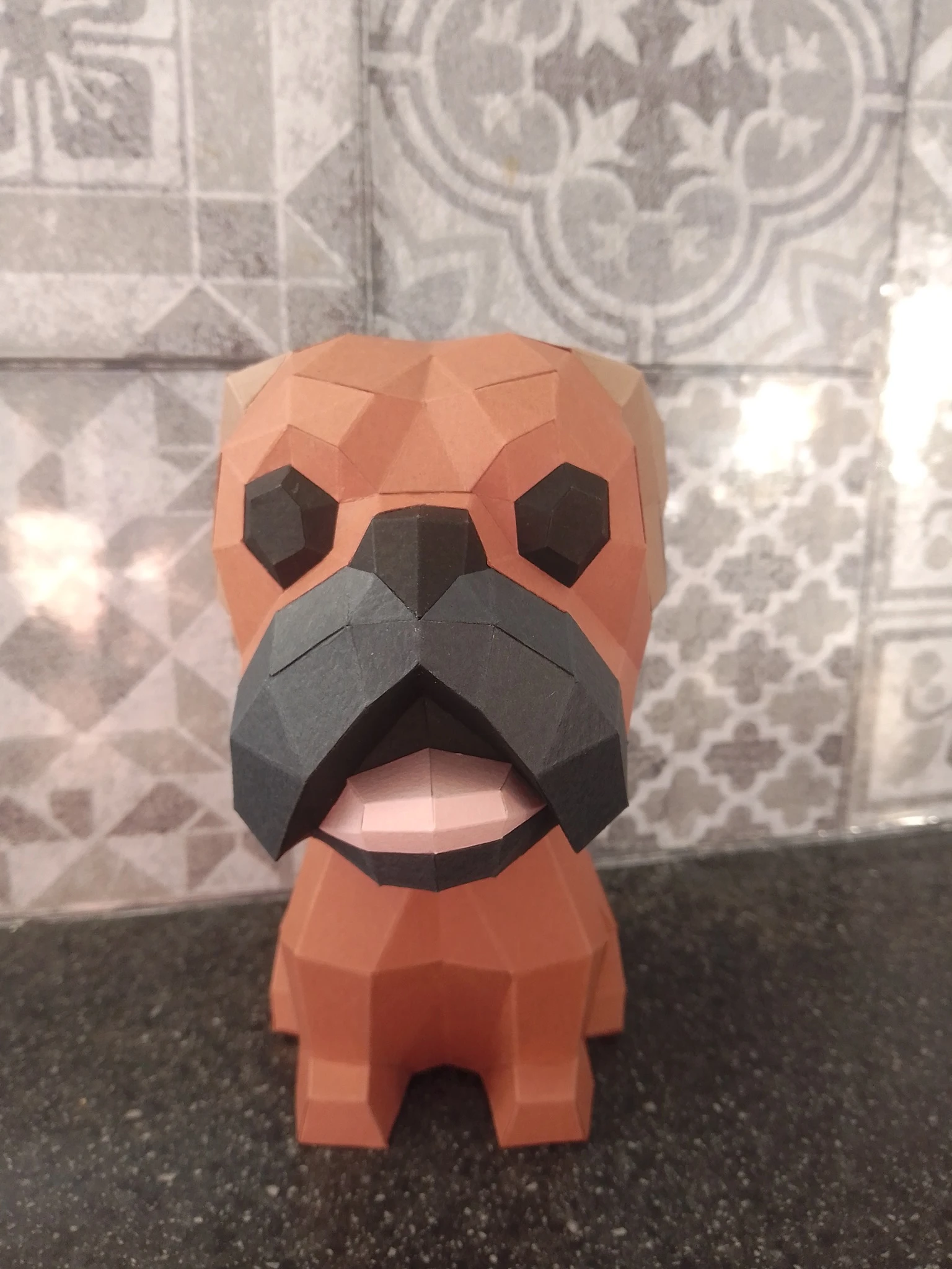 Wobble Molosse Papercraft, Lowpoly Papercraft, Fovea - Papercraft - Nonitt