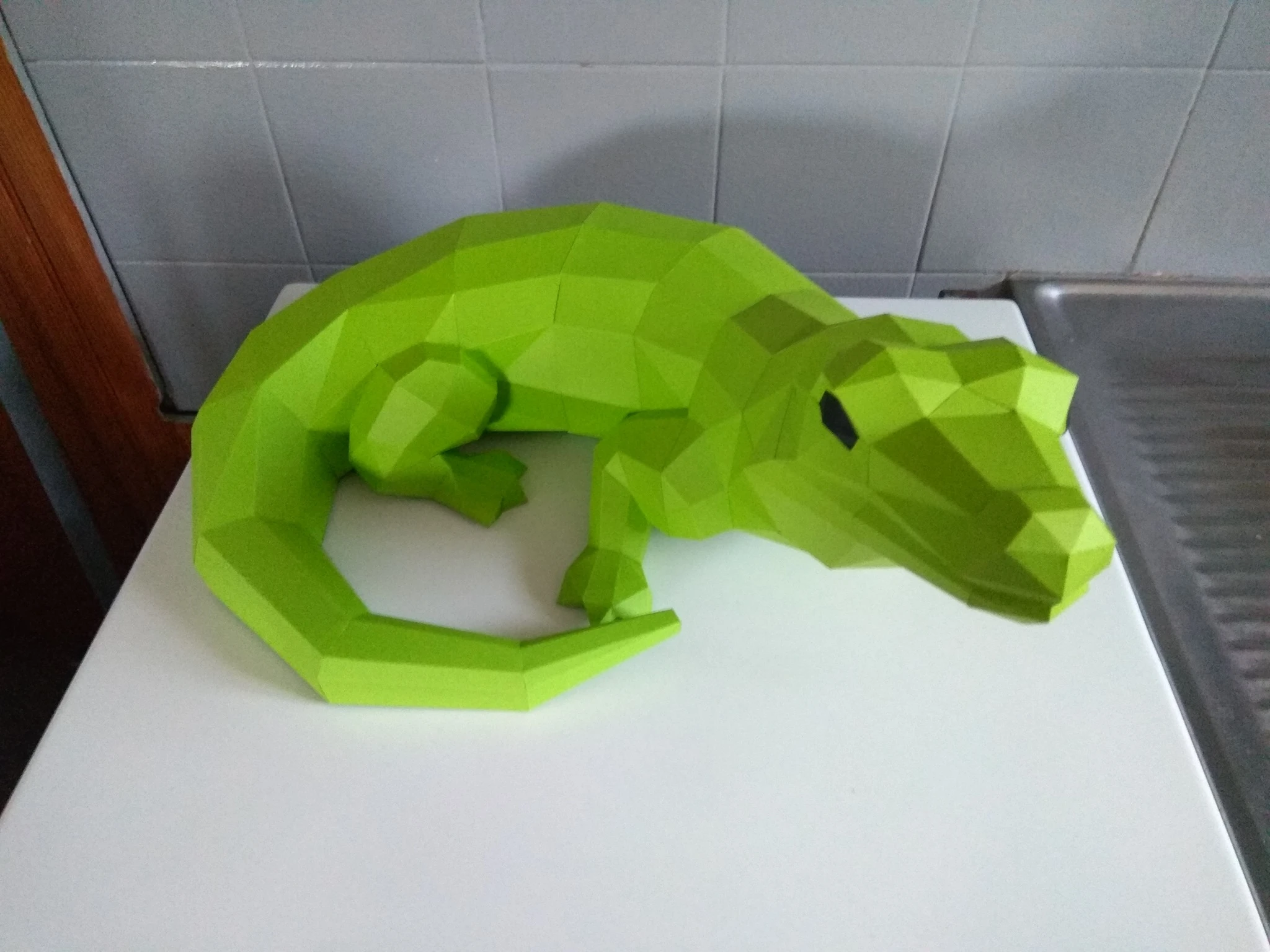 Crocdou (Crocodile) Papercraft, Lowpoly Papercraft, Fovea - Papercraft - Nonitt