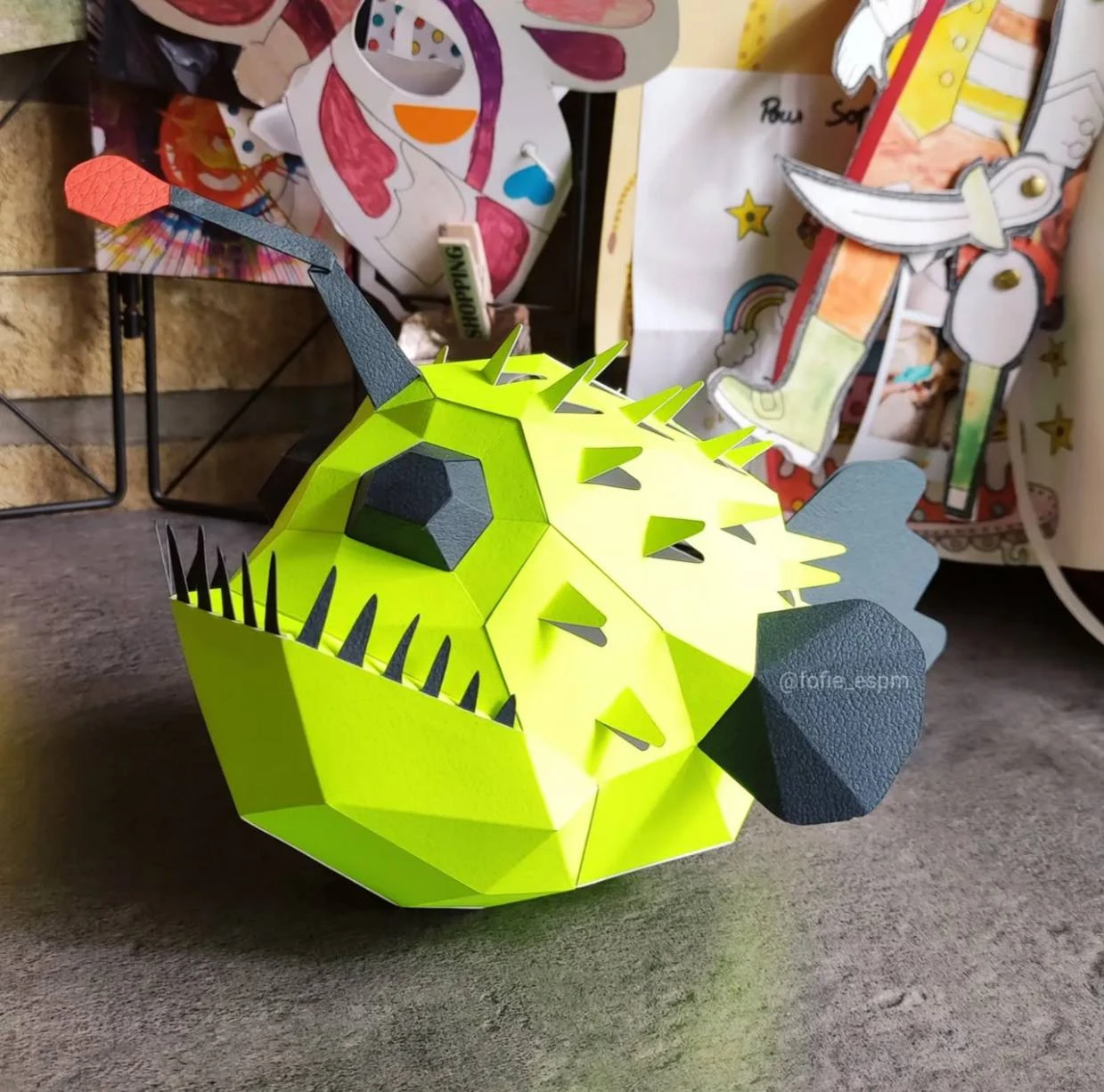 Globulu Papercraft, Lowpoly Papercraft, Fovea - Papercraft - Nonitt