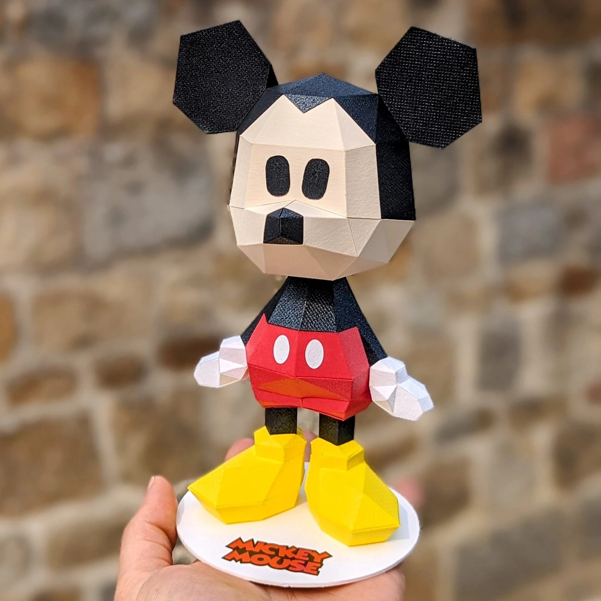 Mickey Mouse Chibi Papercraft, Lowpoly Papercraft, Fovea - Papercraft - Nonitt