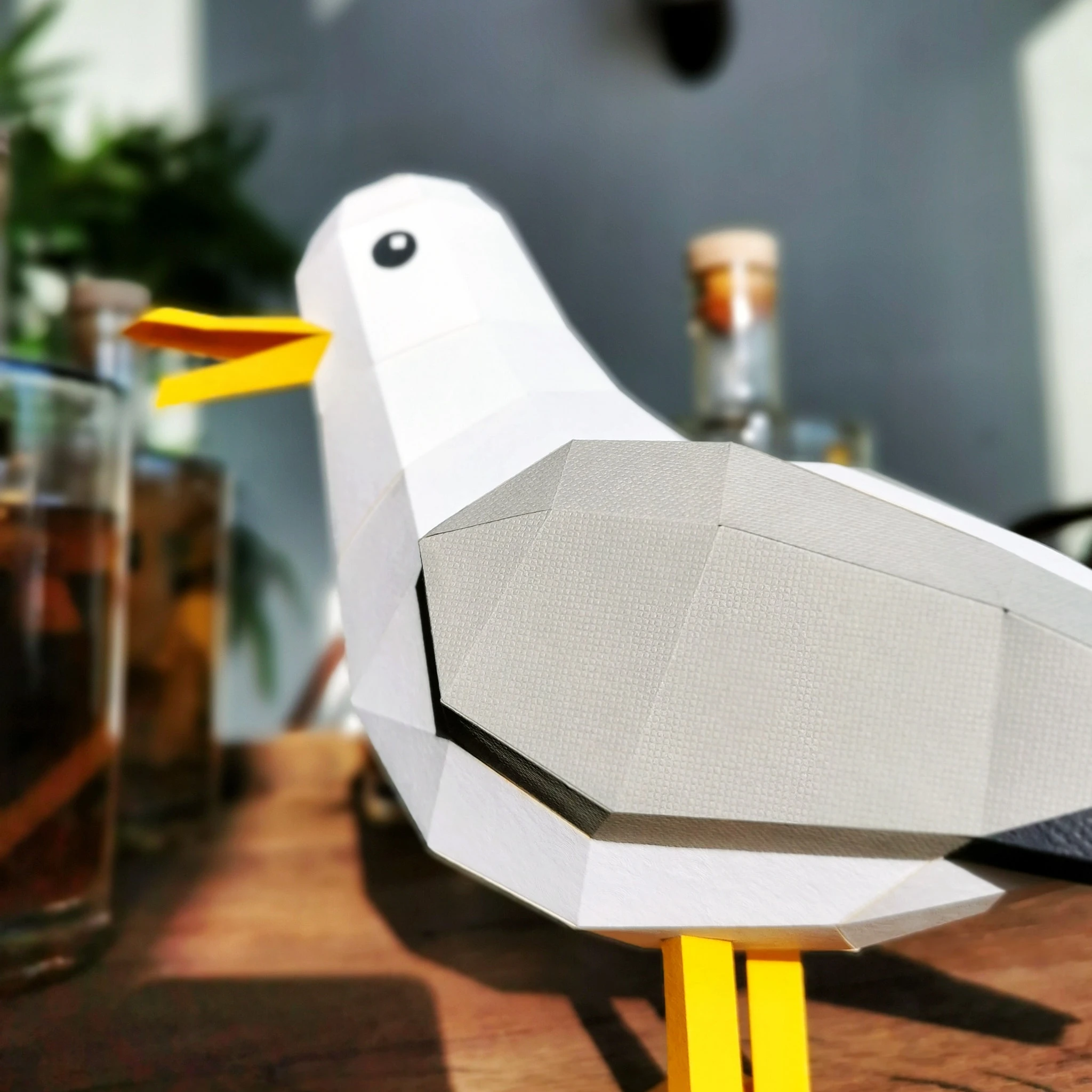 Curious Mouetmouet (Curious Seagull) Papercraft, Lowpoly Papercraft, Fovea - Papercraft - Nonitt