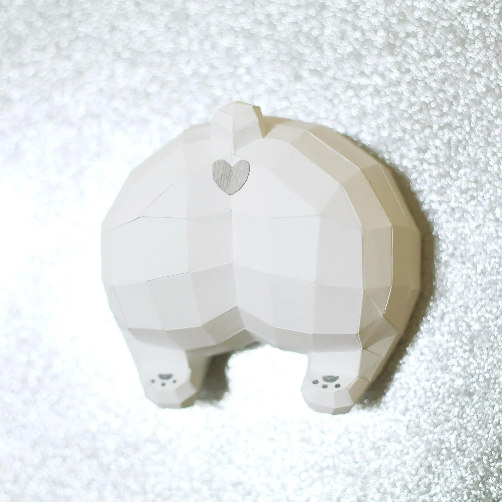 Cucul Nours (Bear Bottom) Papercraft, Lowpoly Papercraft, Fovea - Papercraft - Nonitt