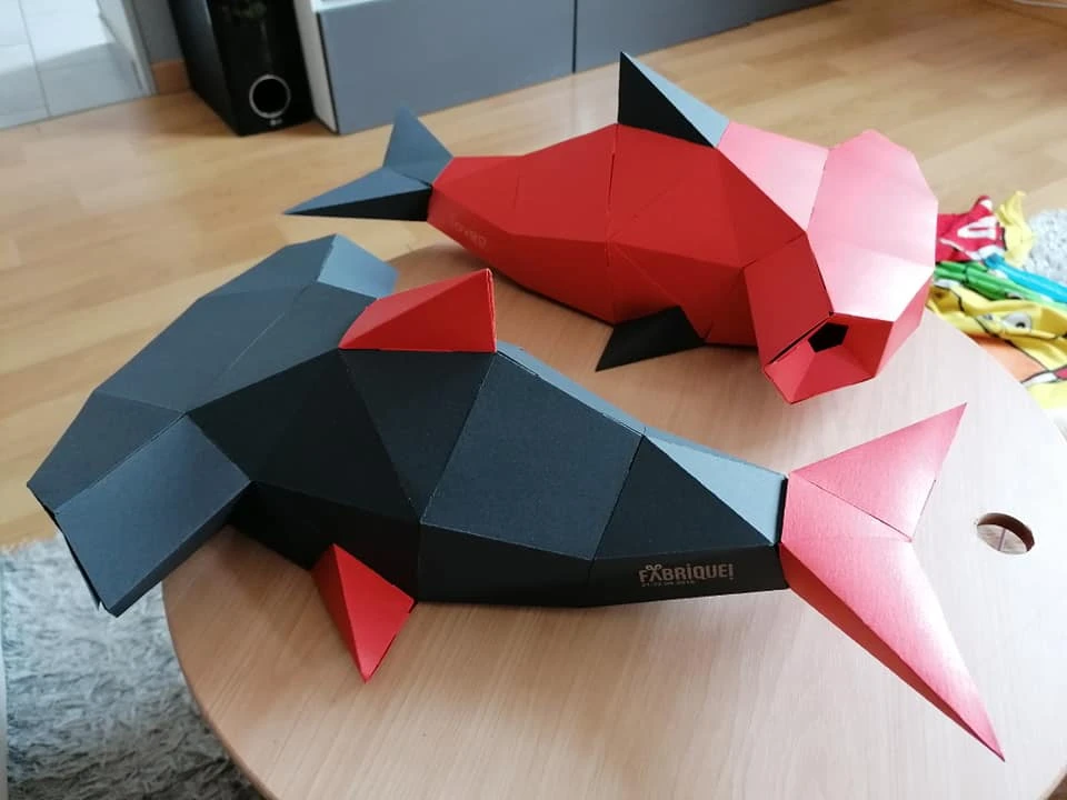 Martinou (Hammerhead Sharks) Papercraft, Lowpoly Papercraft, Fovea - Papercraft - Nonitt