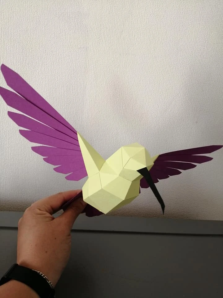 Coolibris (Colibri Hummingbird) Papercraft, Lowpoly Papercraft, Fovea - Papercraft - Nonitt