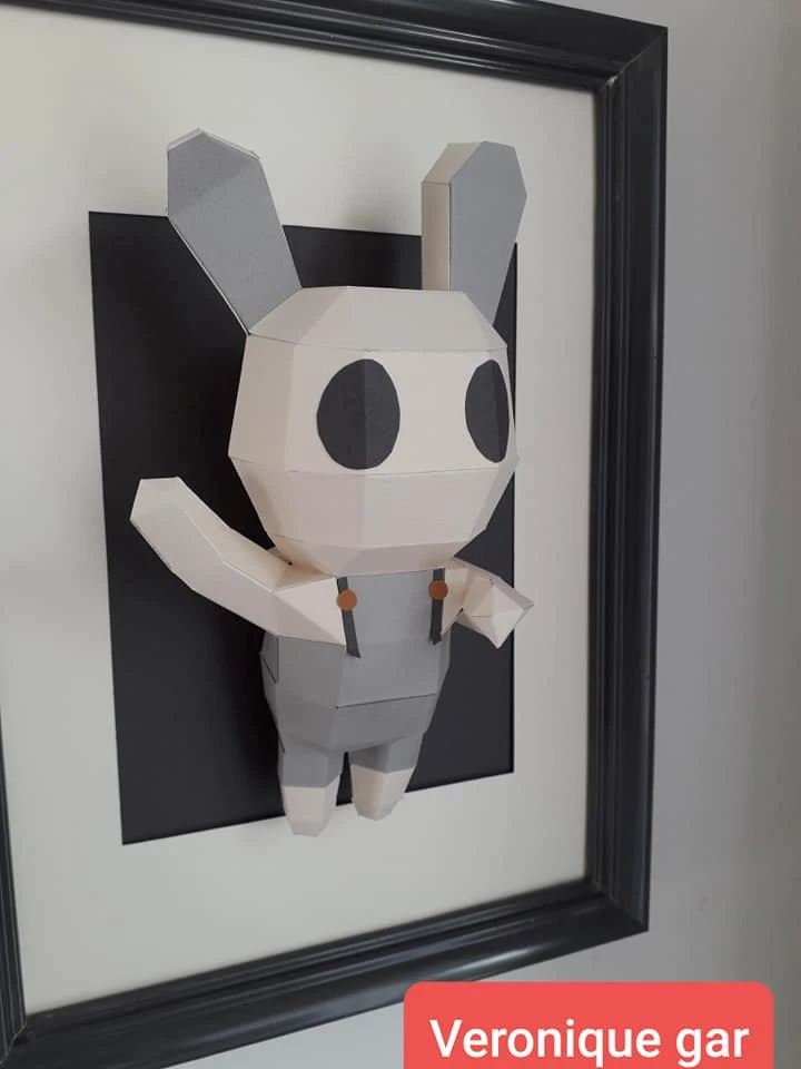 Bunny (Bidou Patate) Papercraft, Lowpoly Papercraft, Fovea - Papercraft - Nonitt