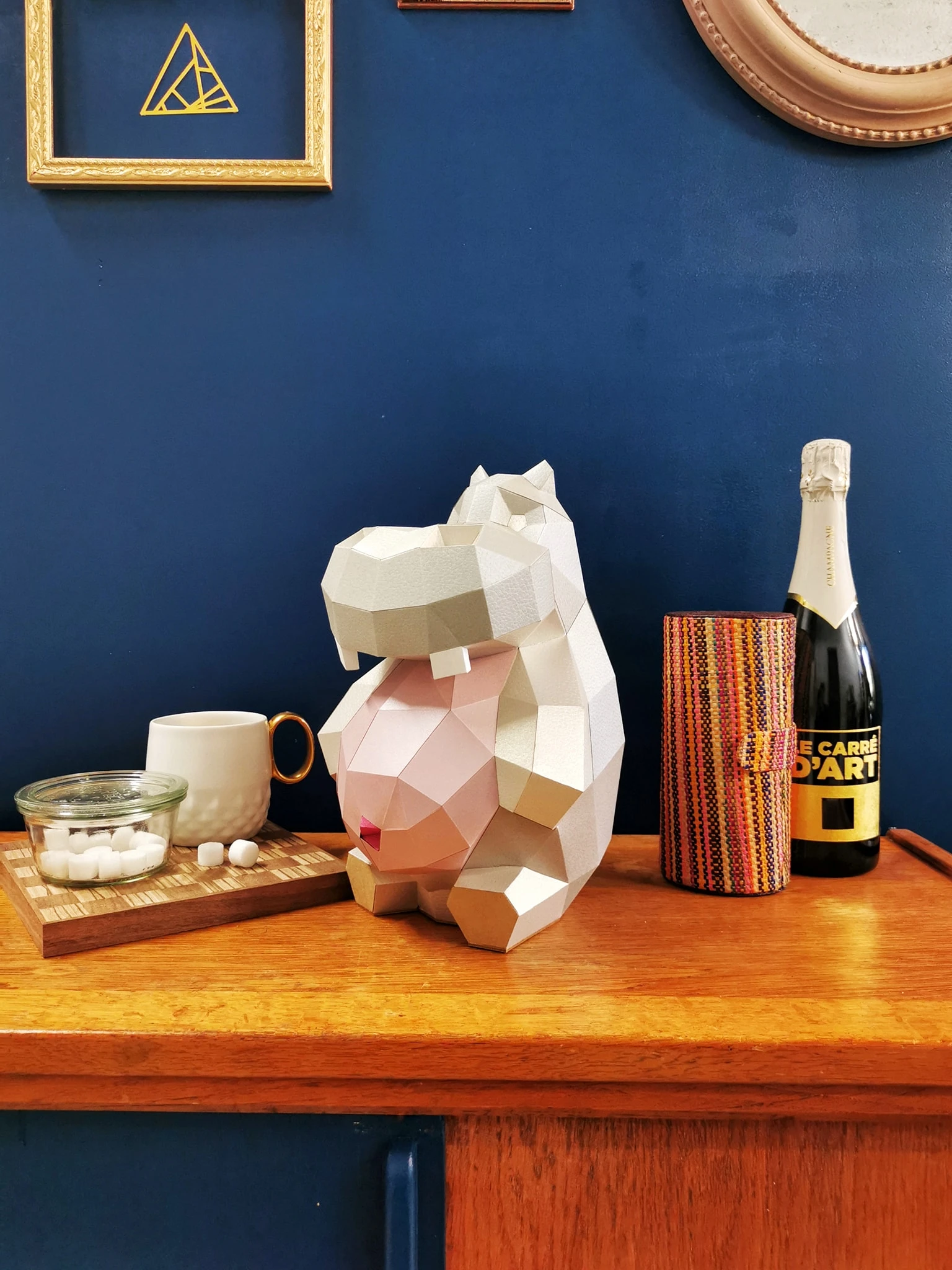 Hippitypo (Hippo) Papercraft, Lowpoly Papercraft, Fovea - Papercraft - Nonitt