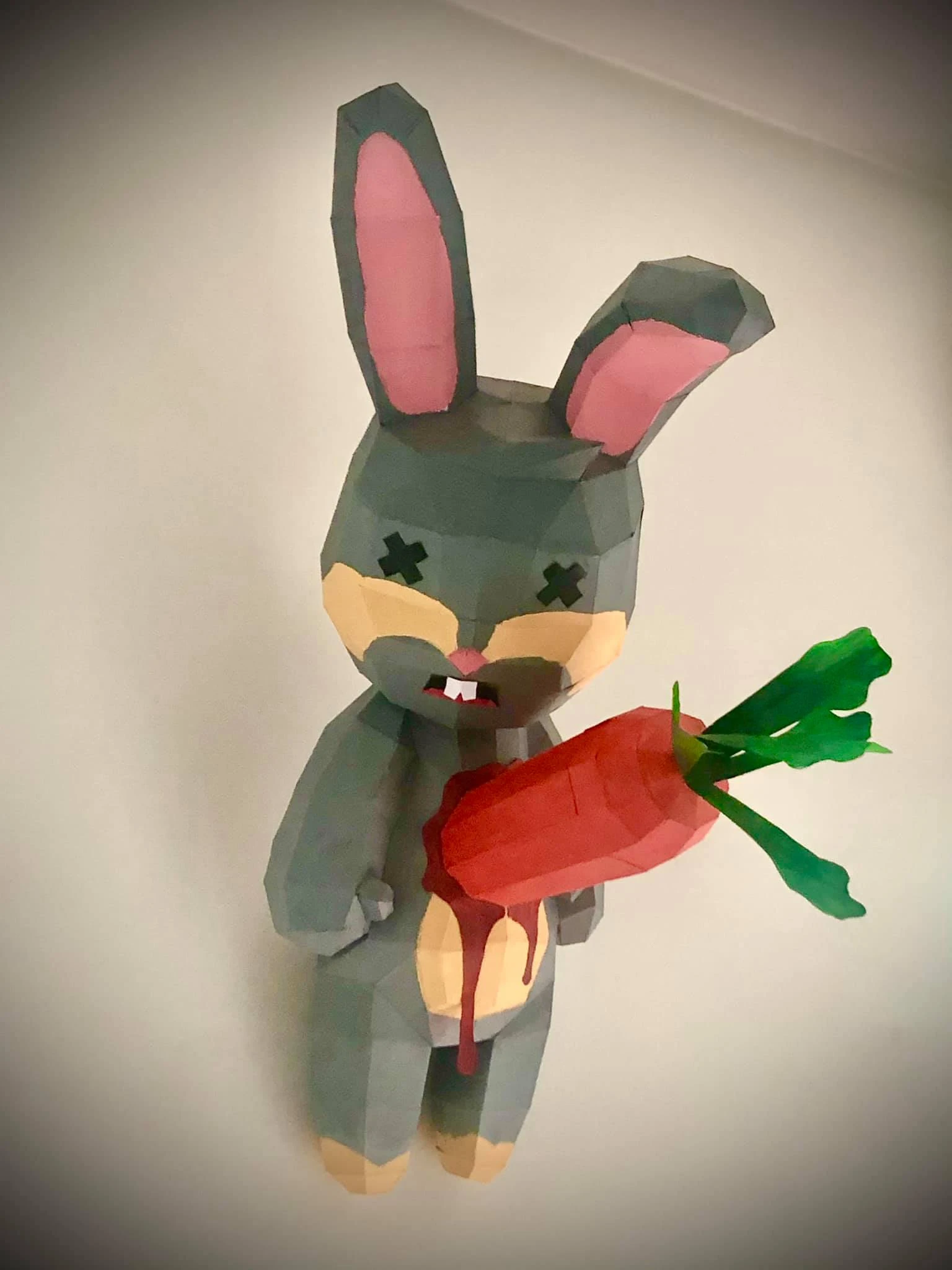 Milkshake Empalé (Rabbit Dead By Carrot) Papercraft, Lowpoly Papercraft, Fovea - Papercraft - Nonitt