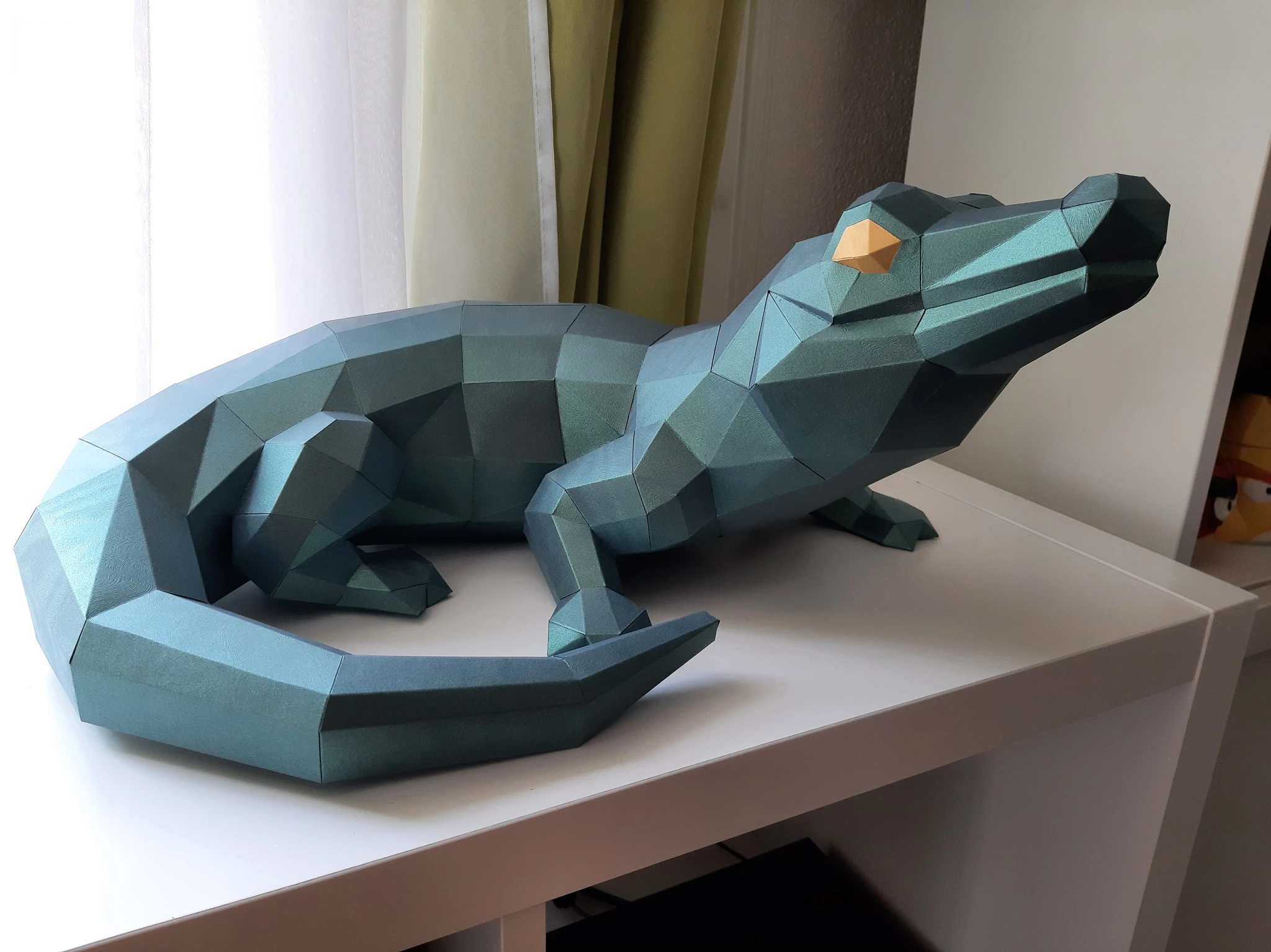 Crocdou (Crocodile) Papercraft, Lowpoly Papercraft, Fovea - Papercraft - Nonitt