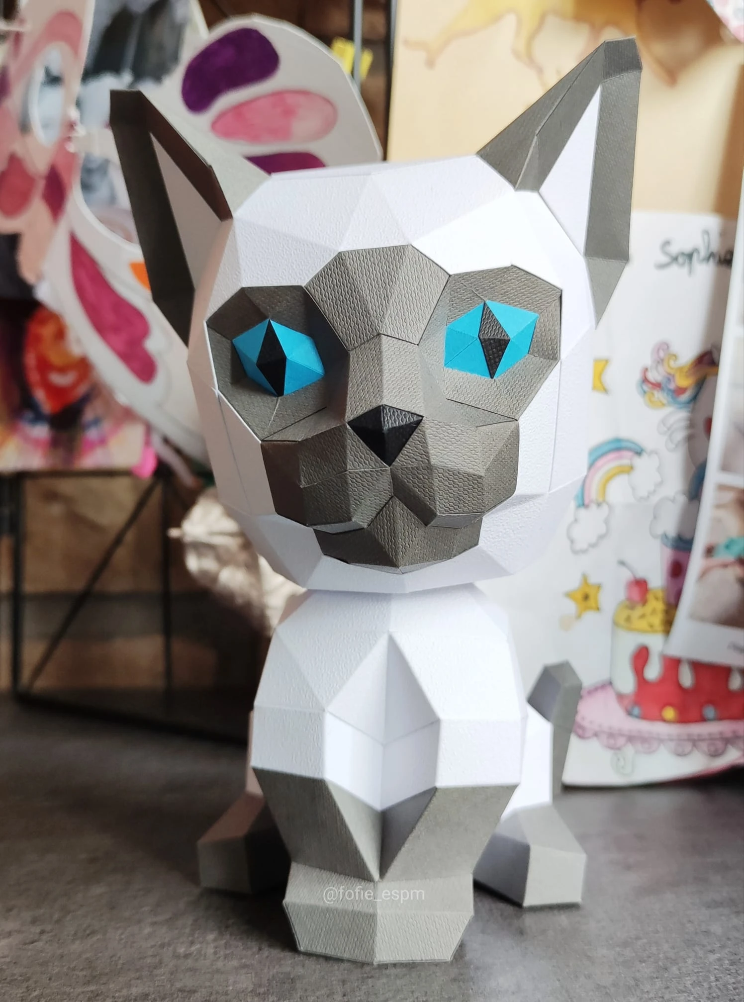 Wobble Siasia Papercraft, Lowpoly Papercraft, Fovea - Papercraft - Nonitt