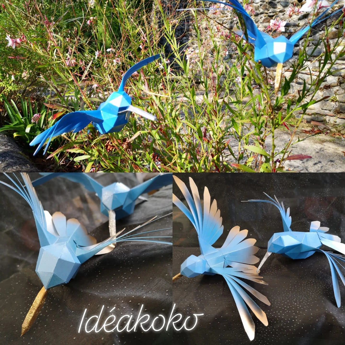 Coolibris (Colibri Hummingbird) Papercraft, Lowpoly Papercraft, Fovea - Papercraft - Nonitt