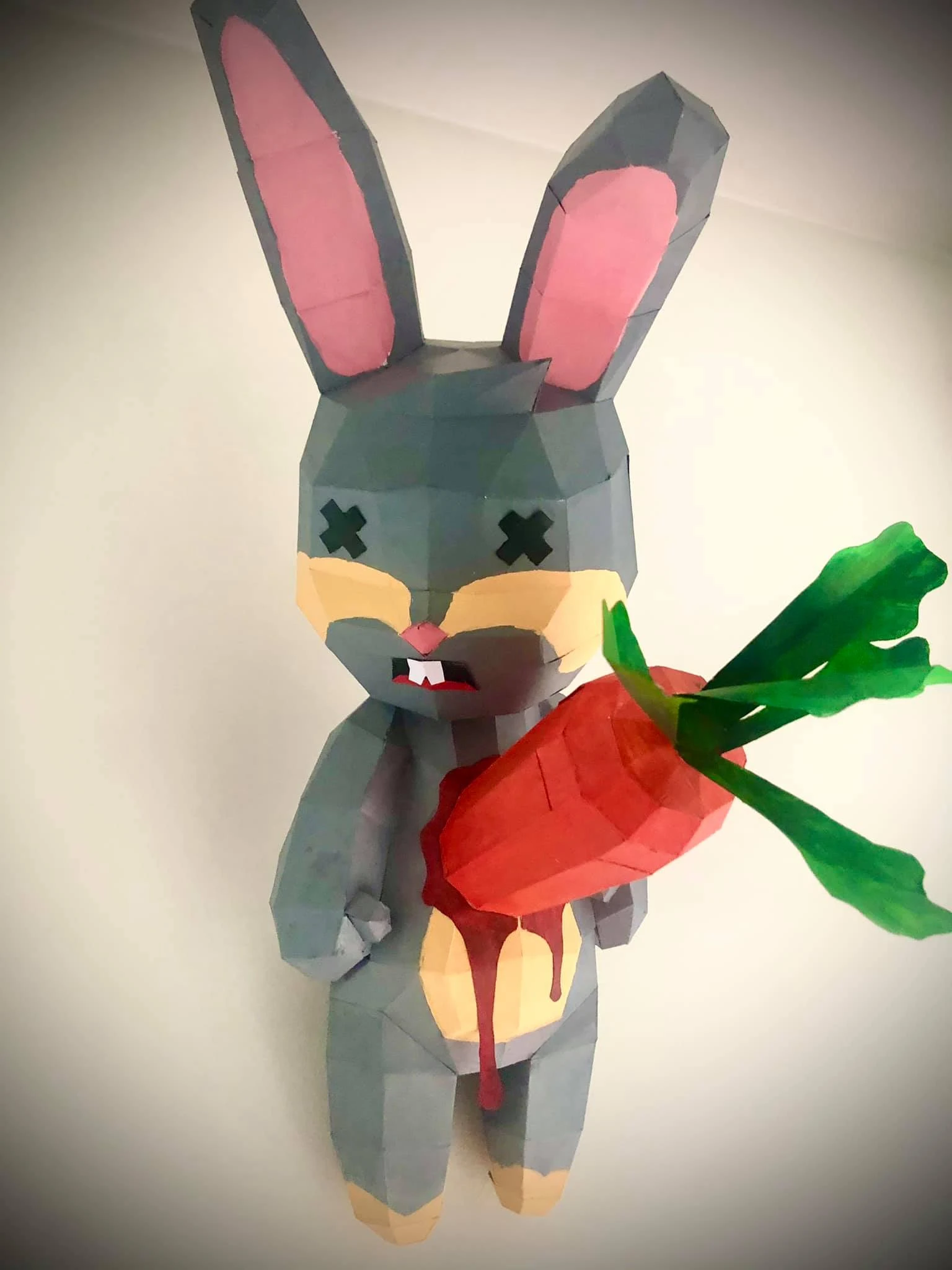 Milkshake Empalé (Rabbit Dead By Carrot) Papercraft, Lowpoly Papercraft, Fovea - Papercraft - Nonitt