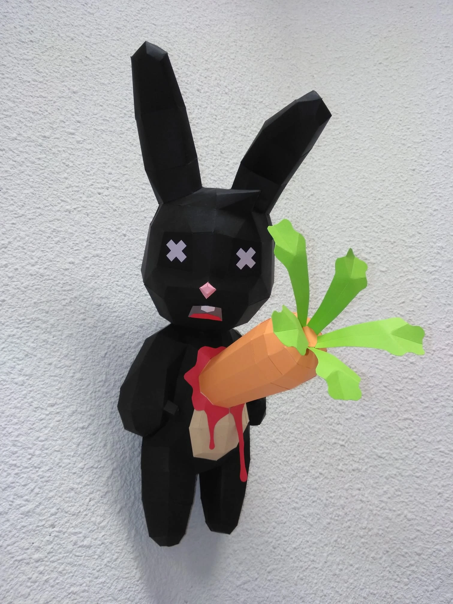 Milkshake Empalé (Rabbit Dead By Carrot) Papercraft, Lowpoly Papercraft, Fovea - Papercraft - Nonitt