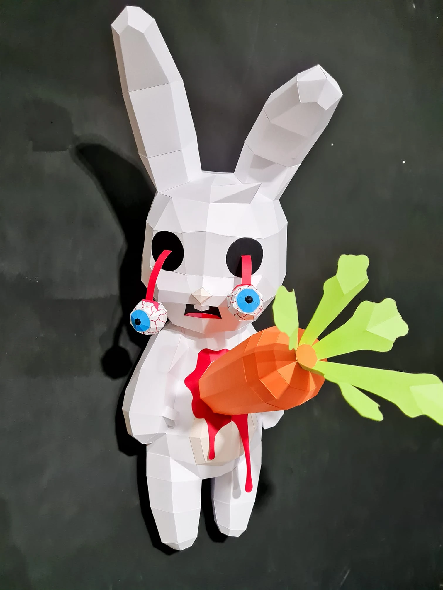 Milkshake Empalé (Rabbit Dead By Carrot) Papercraft, Lowpoly Papercraft, Fovea - Papercraft - Nonitt