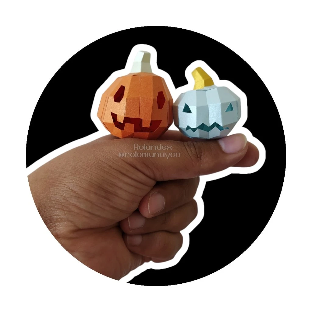 Funky Mini Pumpkin Family Papercraft, Lowpoly Papercraft, Fovea - Papercraft - Nonitt