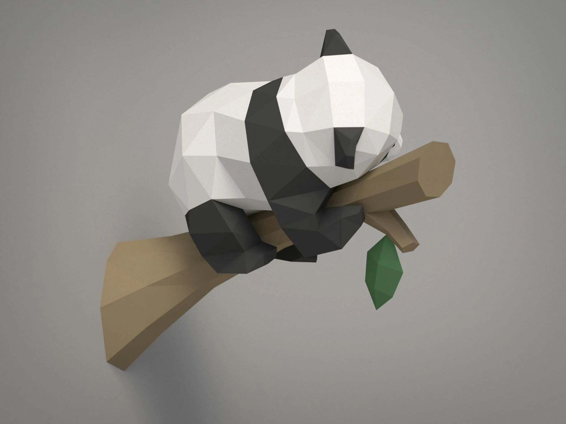 3D papercraft DIY The Baby Panda Low Poly GoPapercraft