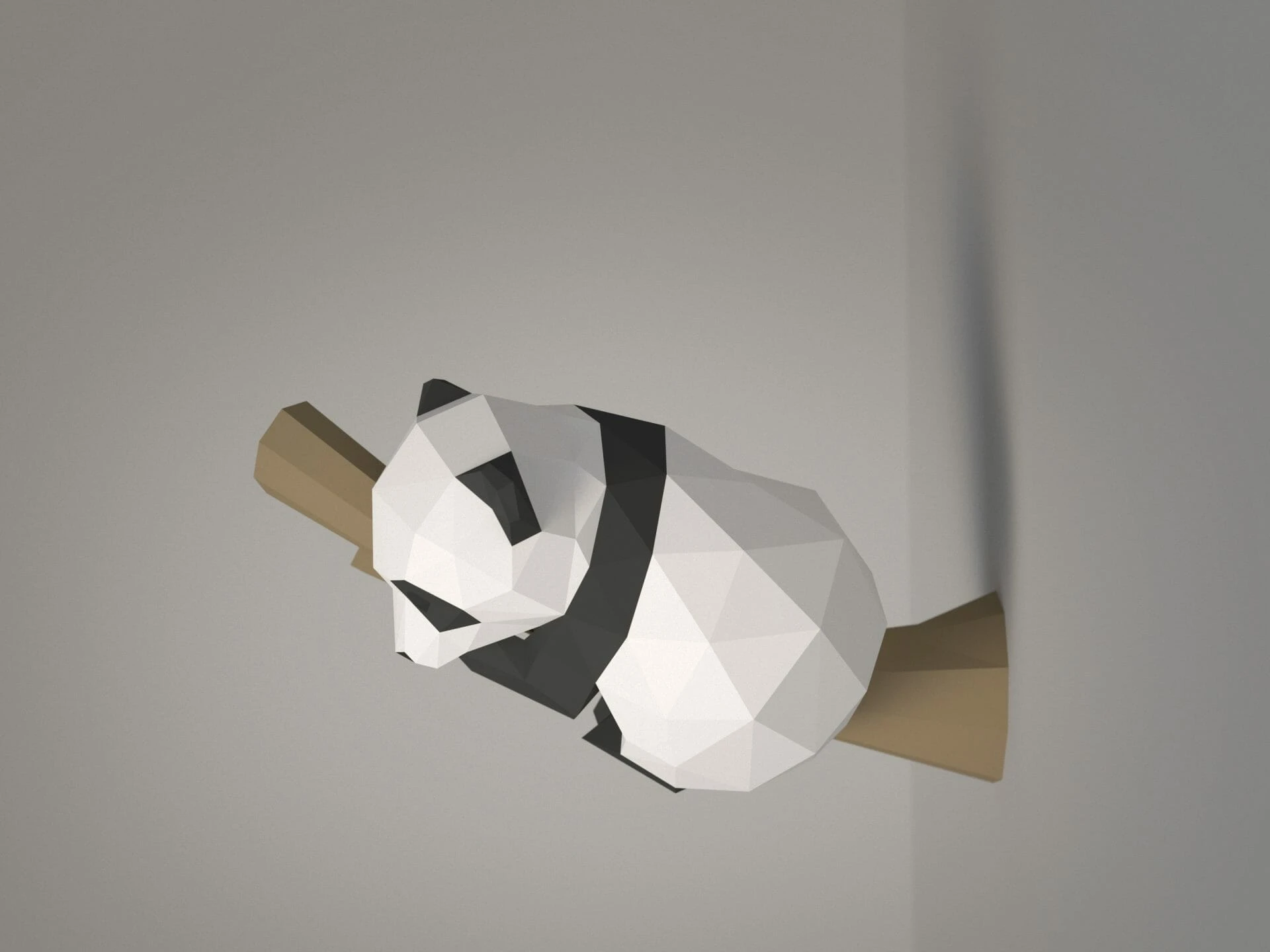 3D papercraft DIY The Baby Panda Low Poly GoPapercraft