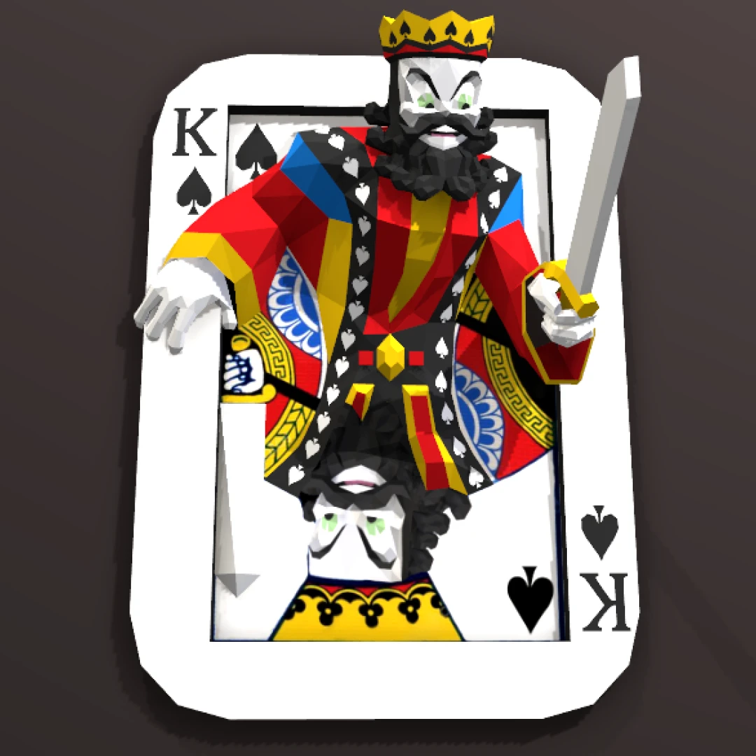 King Poker, card, PDF Papercraft Templates, Paper Art and Craft for Home Decor, DIY, 3DIER, PDF Patterns, Papercraft Templates, Low Poly